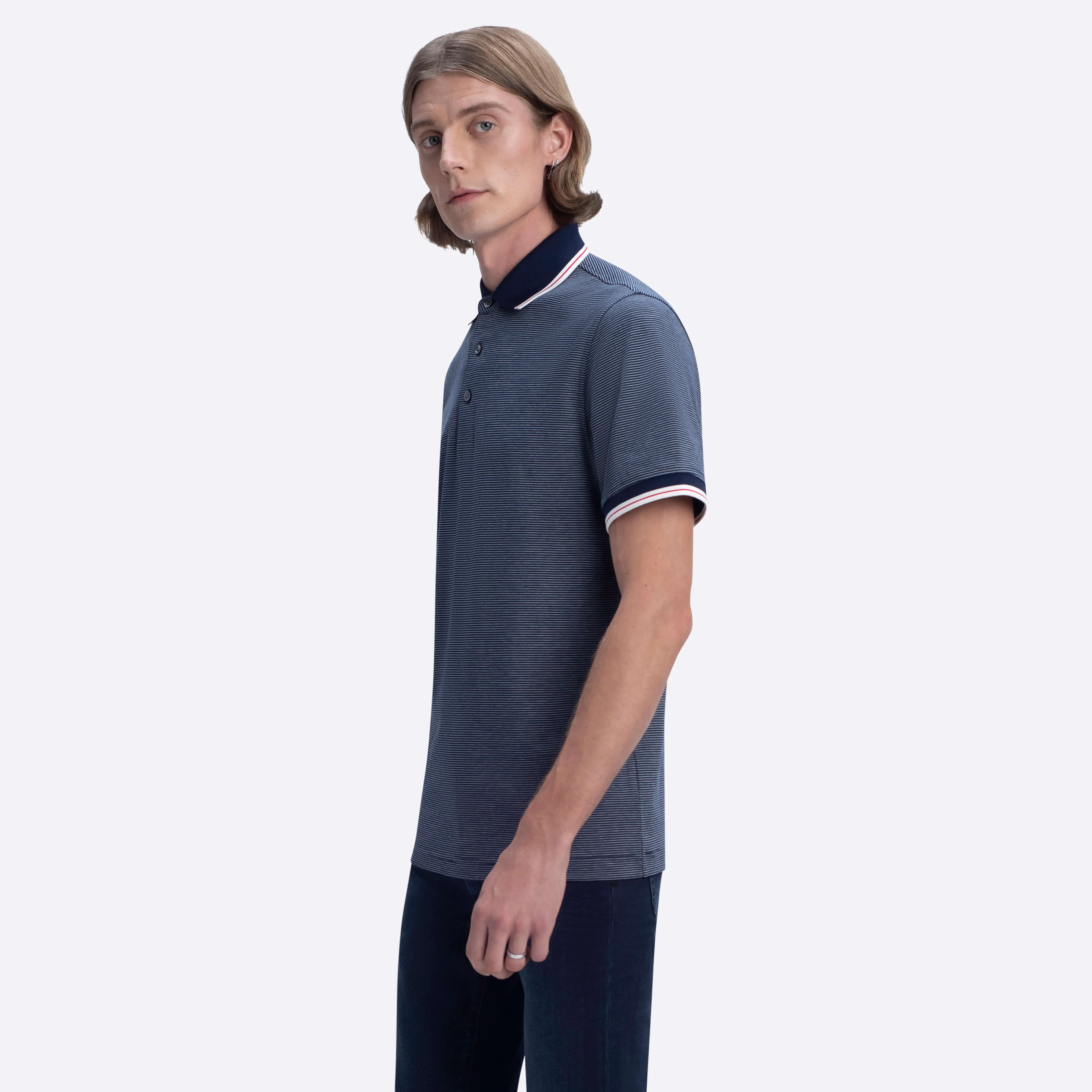 Striped Polo sold by Bugatchi product image thumbnail 3