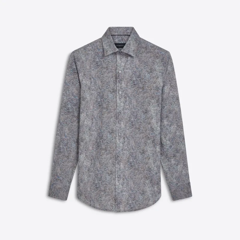 JULIAN Marble Print Shirt sold by Bugatchi