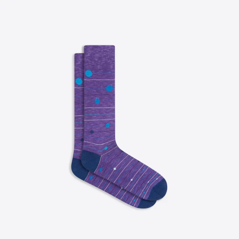 Stripe and Dot Mid-Calf Socks sold by Bugatchi