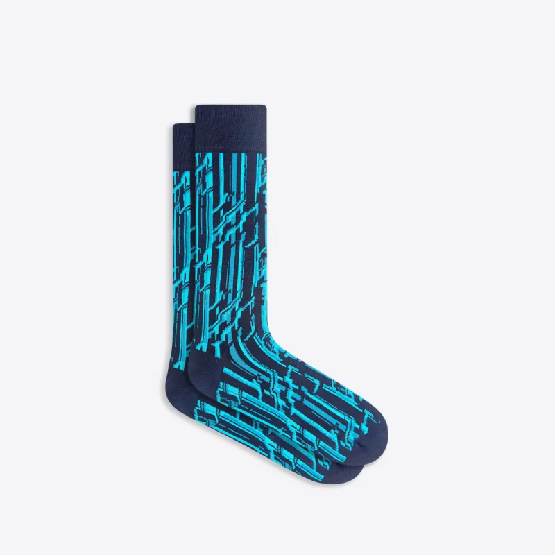 Abstract Mid-Calf Socks sold by Bugatchi