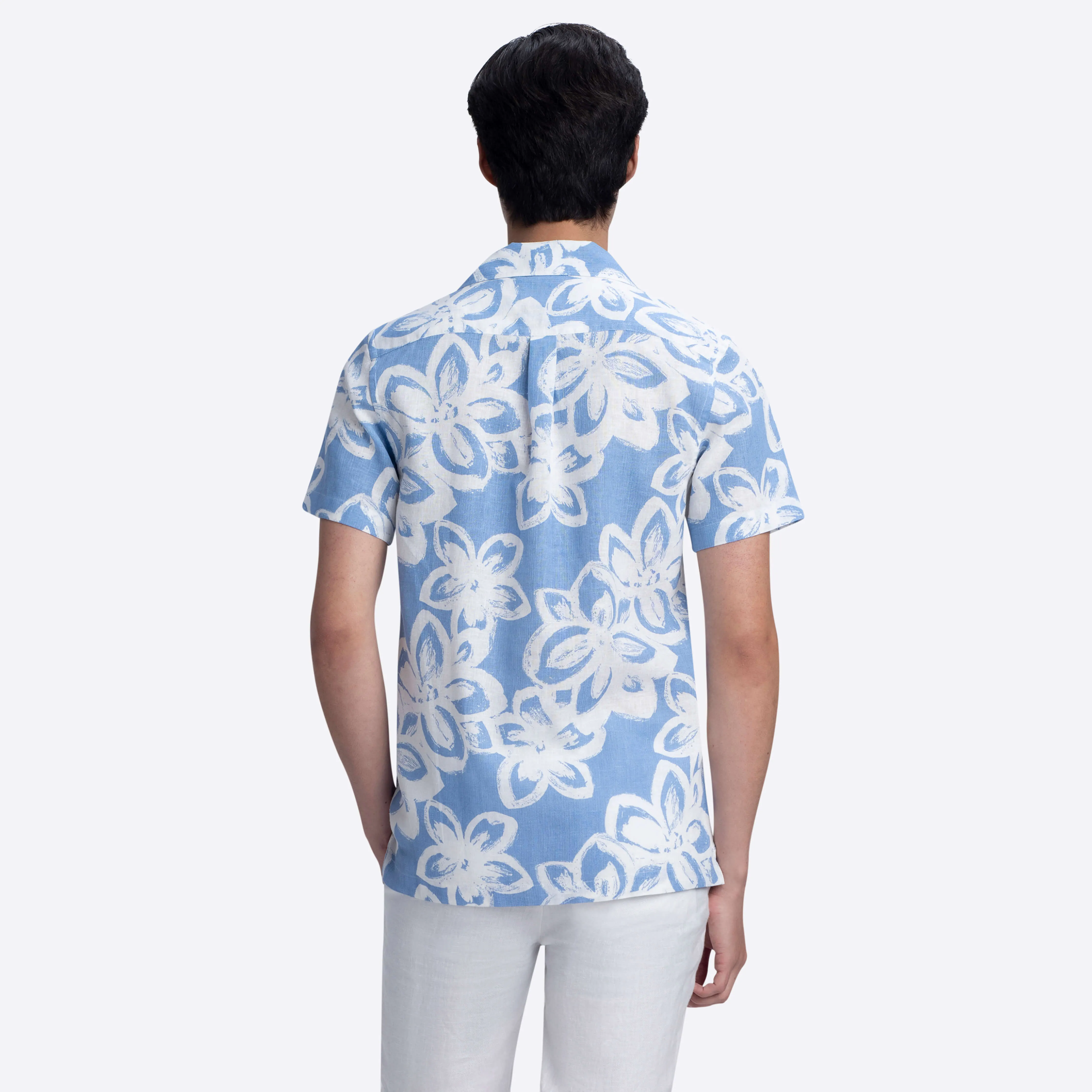 Jackson Abstract Print Camp Shirt sold by Bugatchi product image thumbnail 4