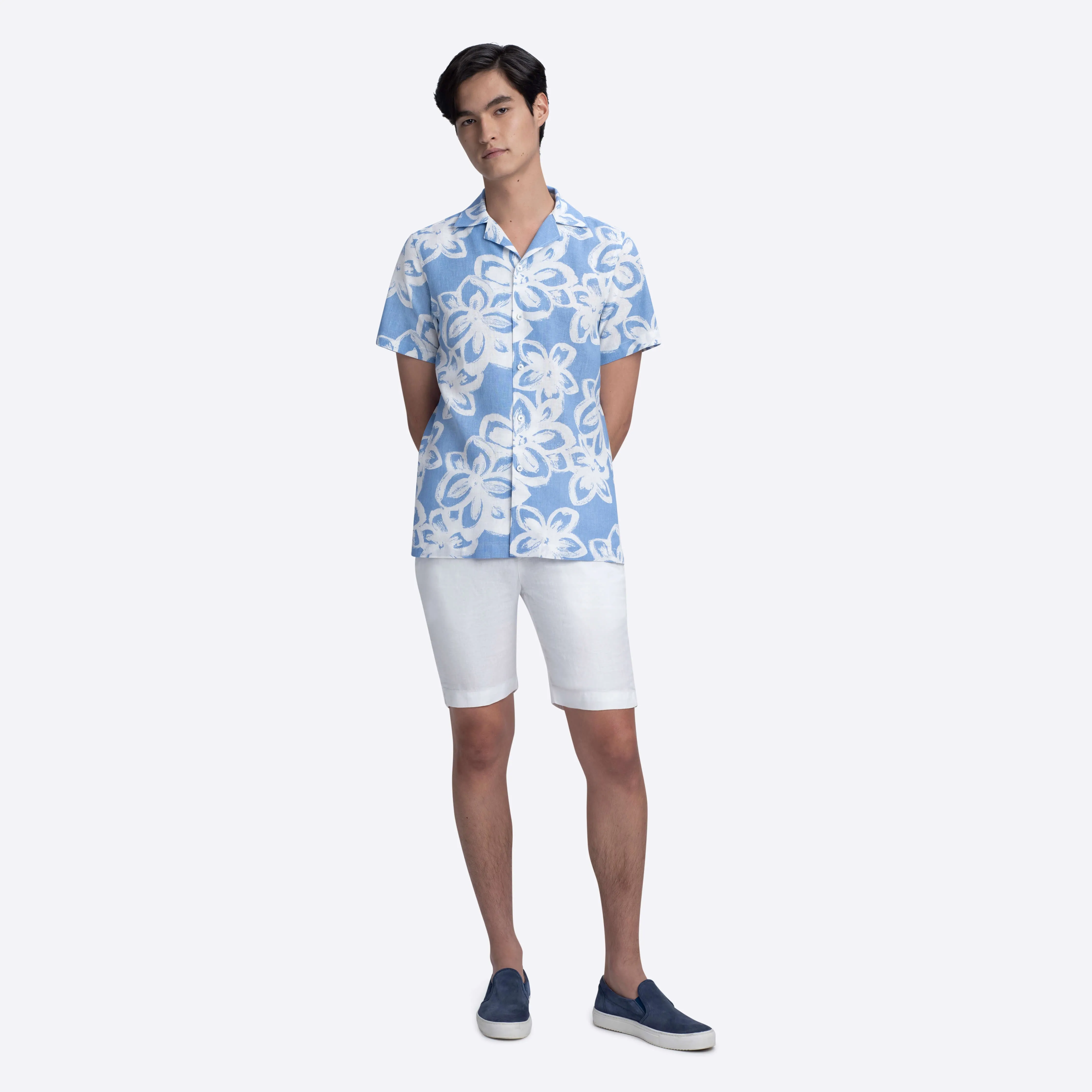 Jackson Abstract Print Camp Shirt sold by Bugatchi product image thumbnail 5