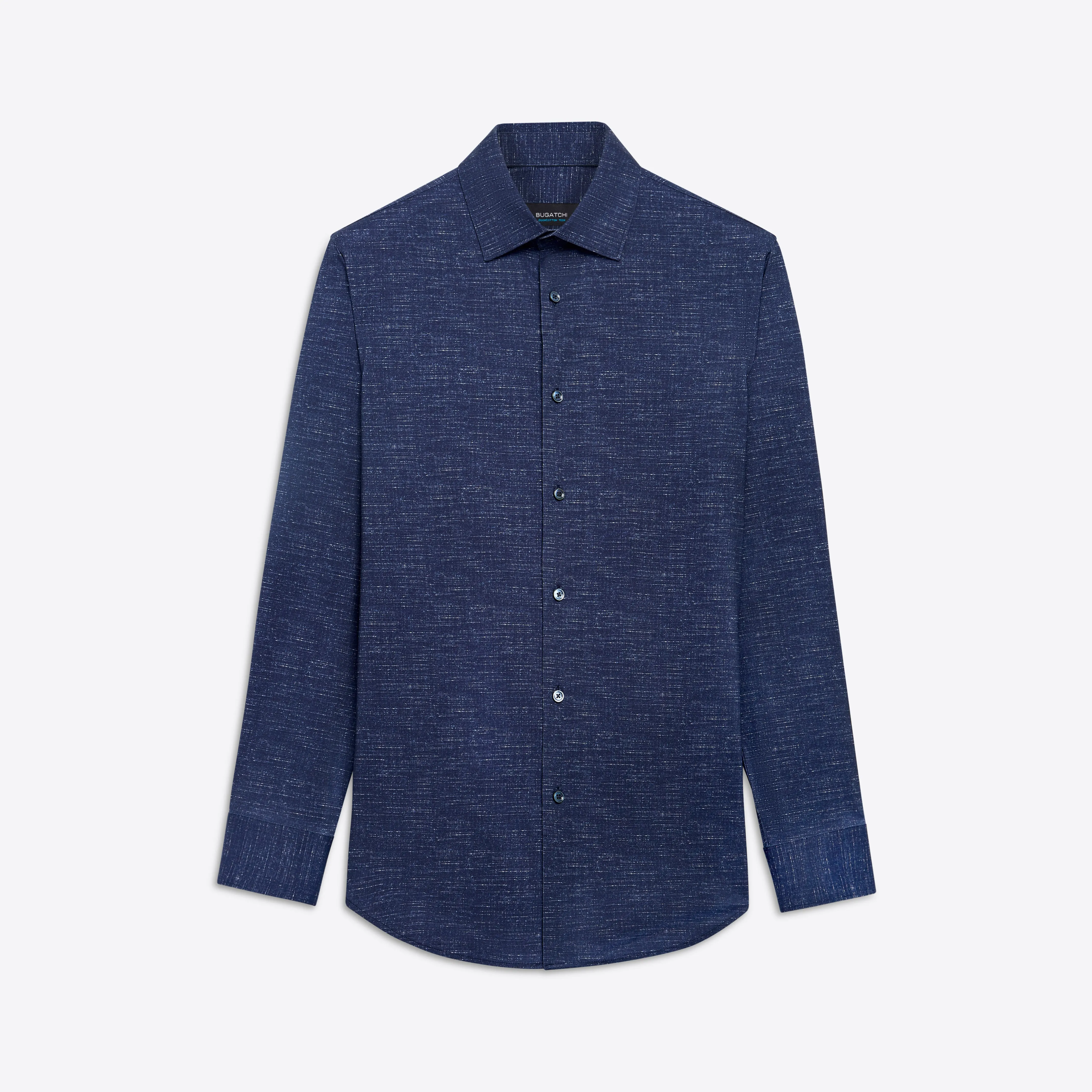 JAMES Chambray Print OoohCotton Shirt sold by Bugatchi