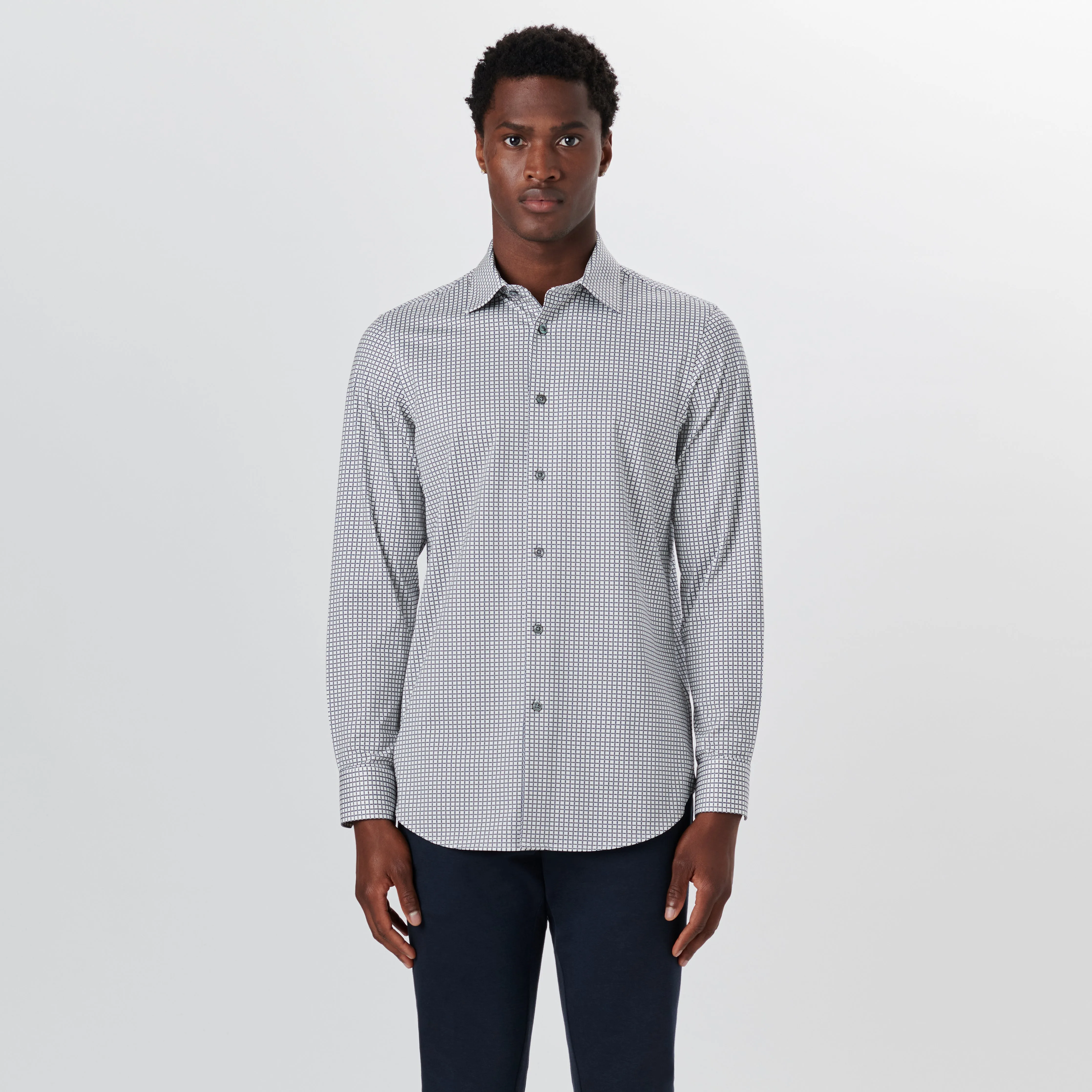 JAMES Geometric Print OoohCotton Shirt sold by Bugatchi product image thumbnail 2