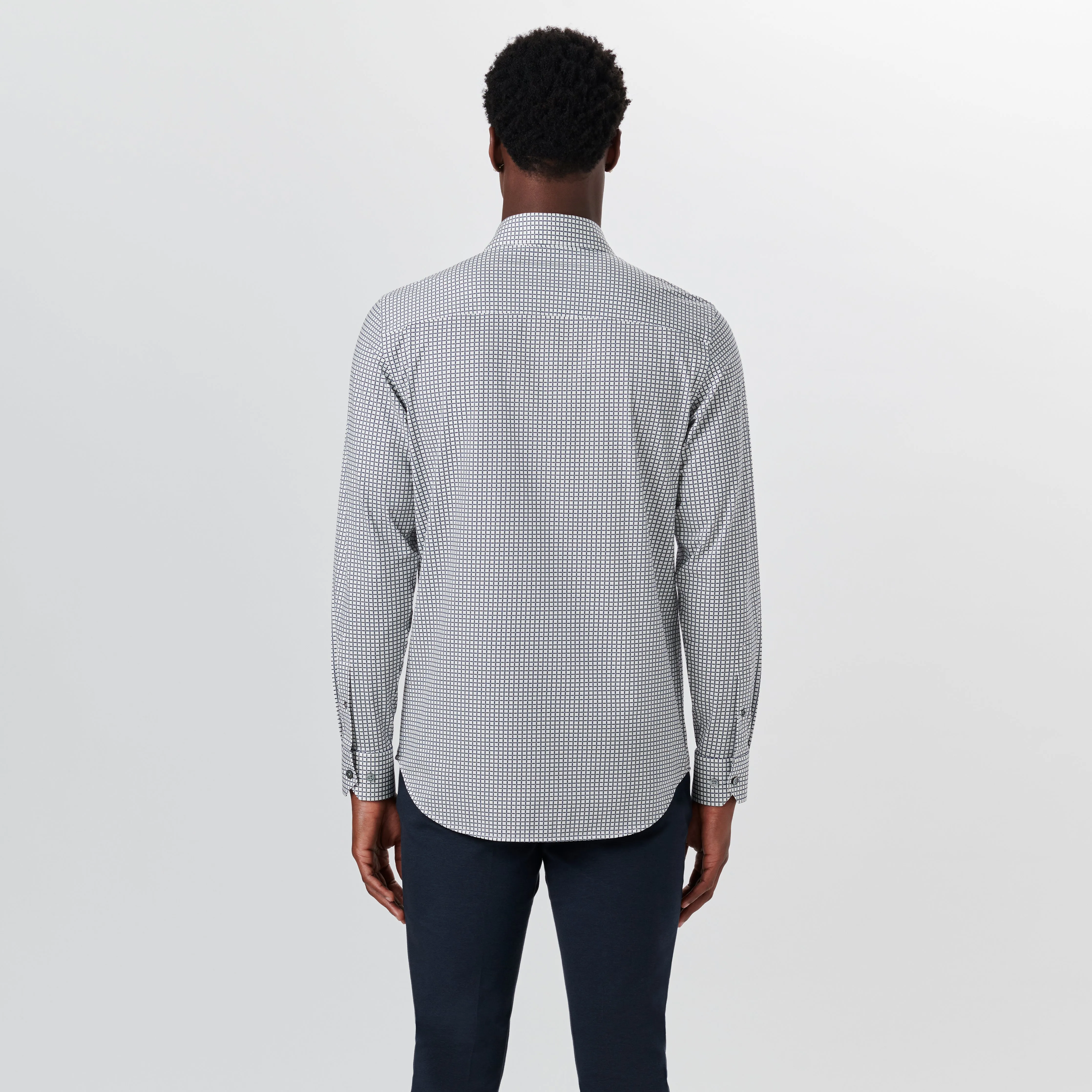 JAMES Geometric Print OoohCotton Shirt sold by Bugatchi product image thumbnail 4