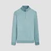 Solid Cotton Cashmere Quarter Zip Sweater sold by Bugatchi