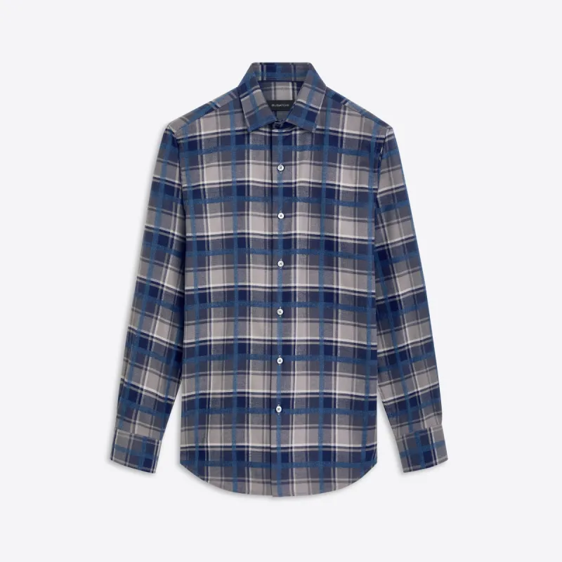 JULIAN Plaid Check Shirt sold by Bugatchi