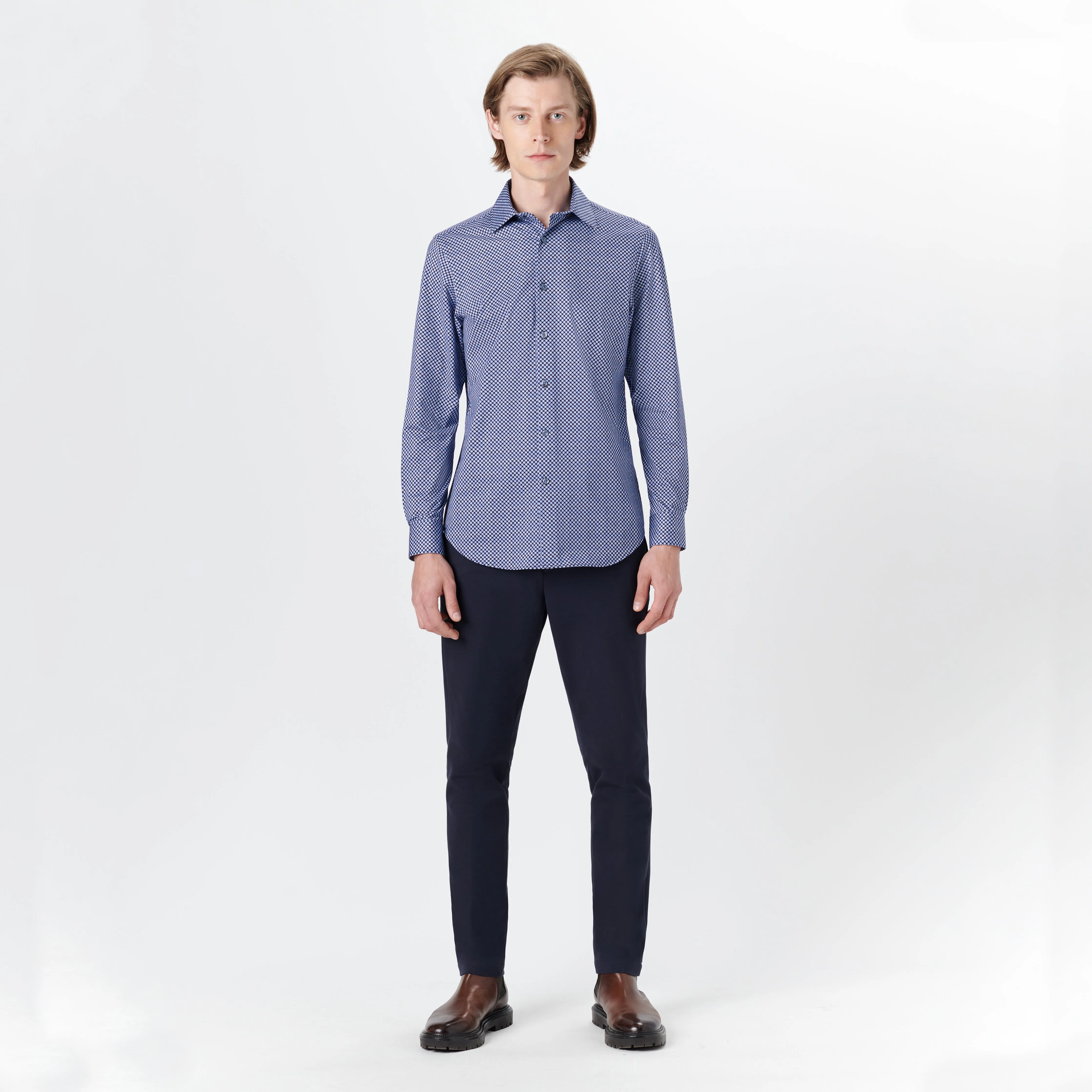 JAMES Coin Dot Print OoohCotton Shirt sold by Bugatchi product image thumbnail 5
