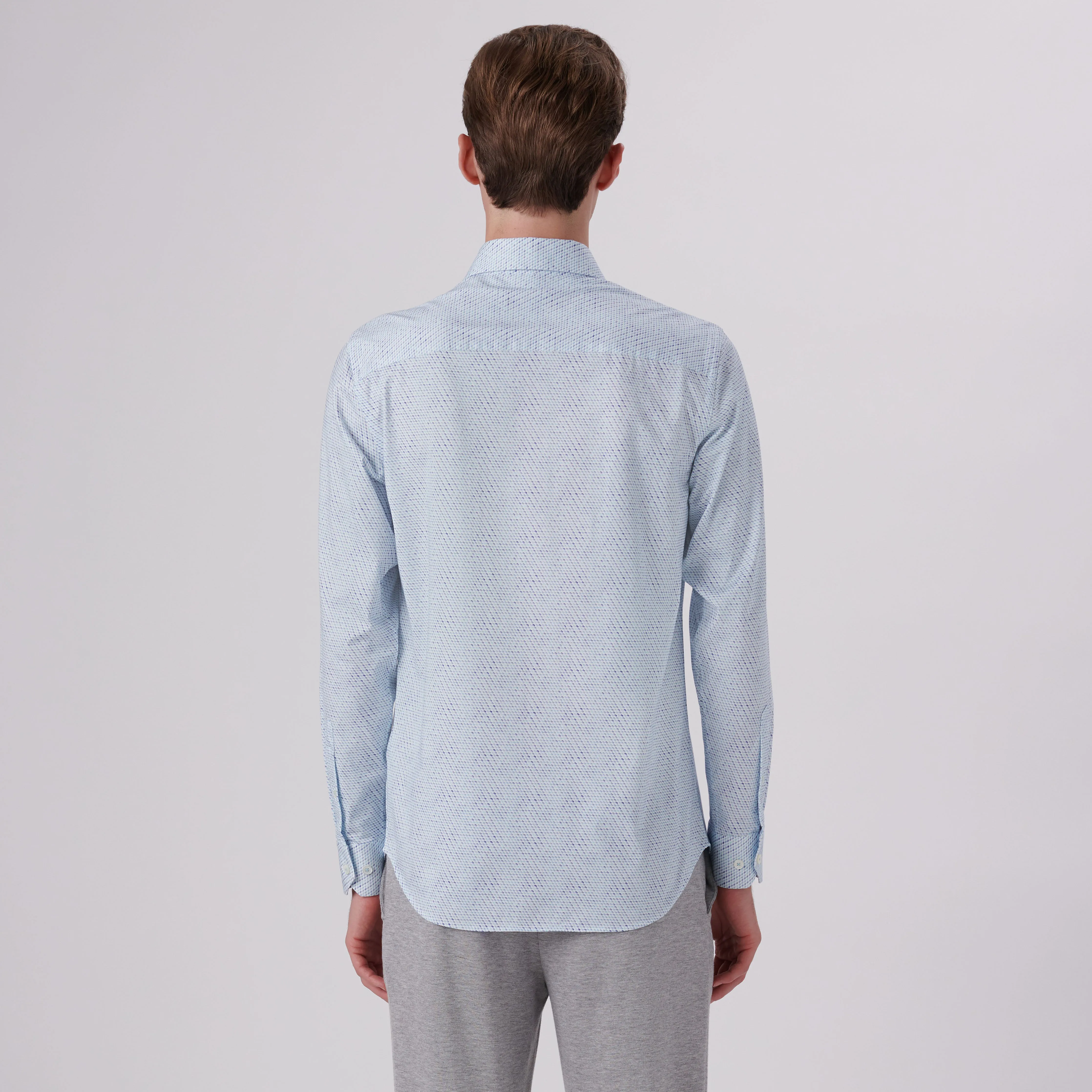 James Honeycomb Print OoohCotton Shirt sold by Bugatchi product image thumbnail 4