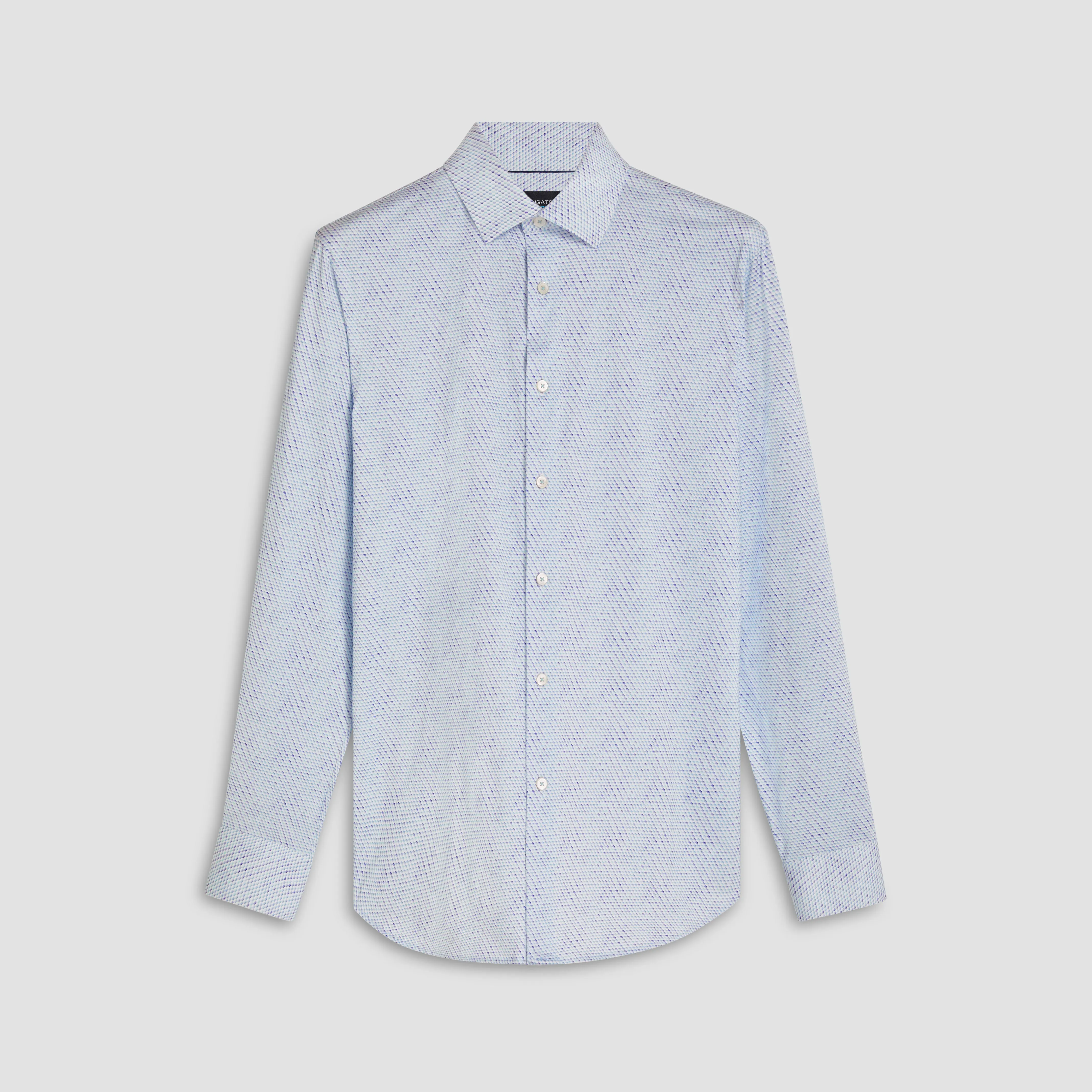 James Honeycomb Print OoohCotton Shirt sold by Bugatchi