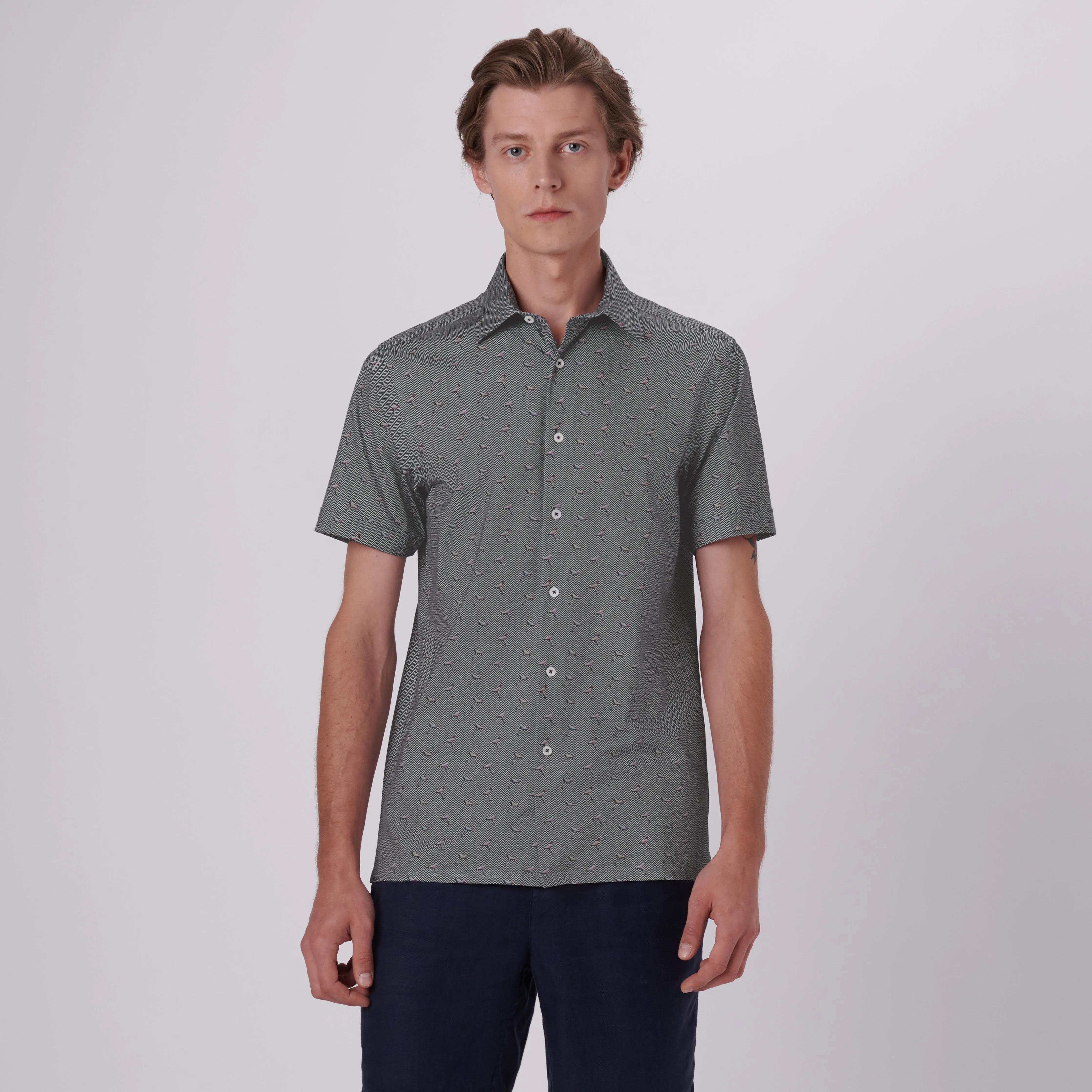 Milo Cocktails Print OoohCotton Short Sleeve Shirt sold by Bugatchi product image thumbnail 2