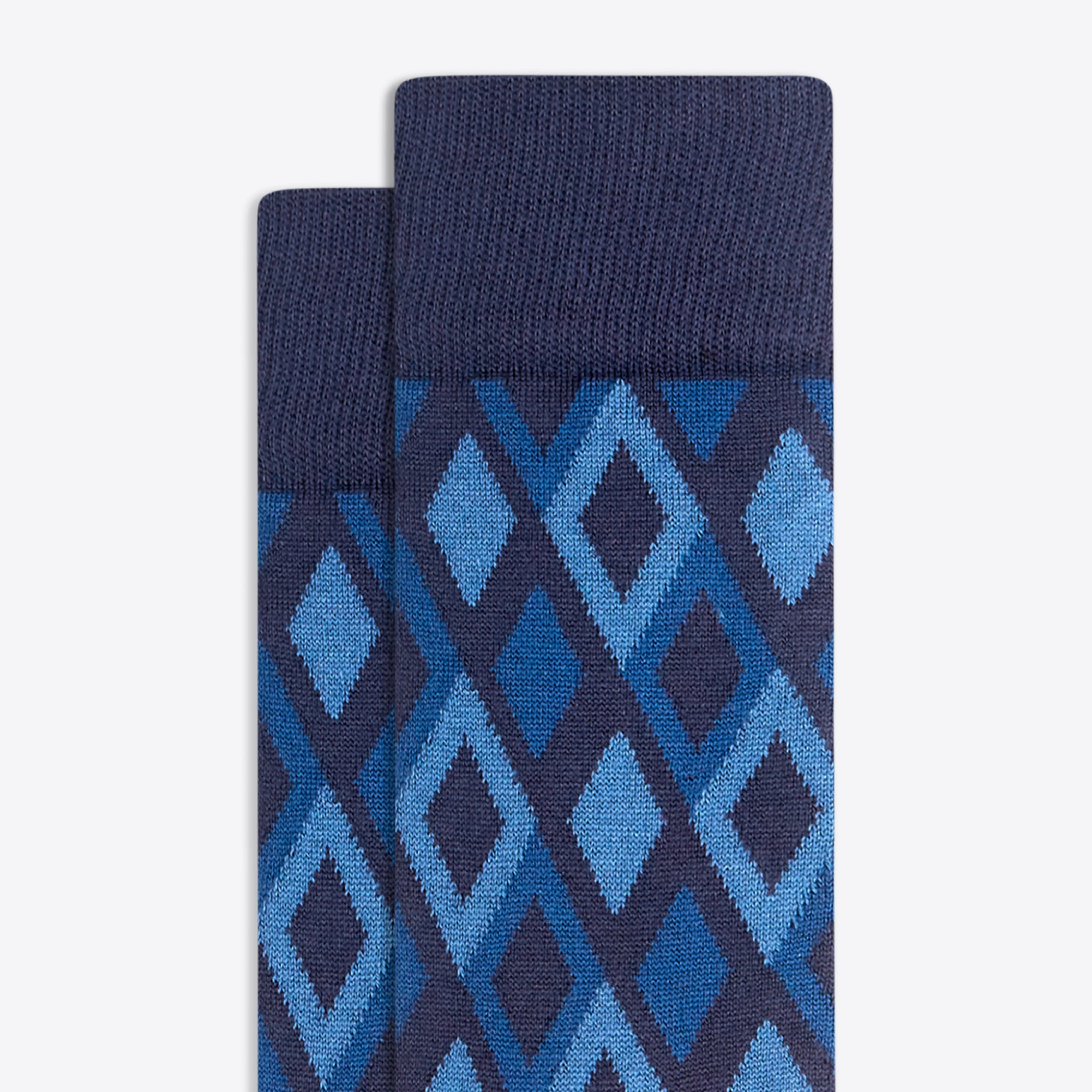 Diamond Check Mid-Calf Socks sold by Bugatchi product image thumbnail 2