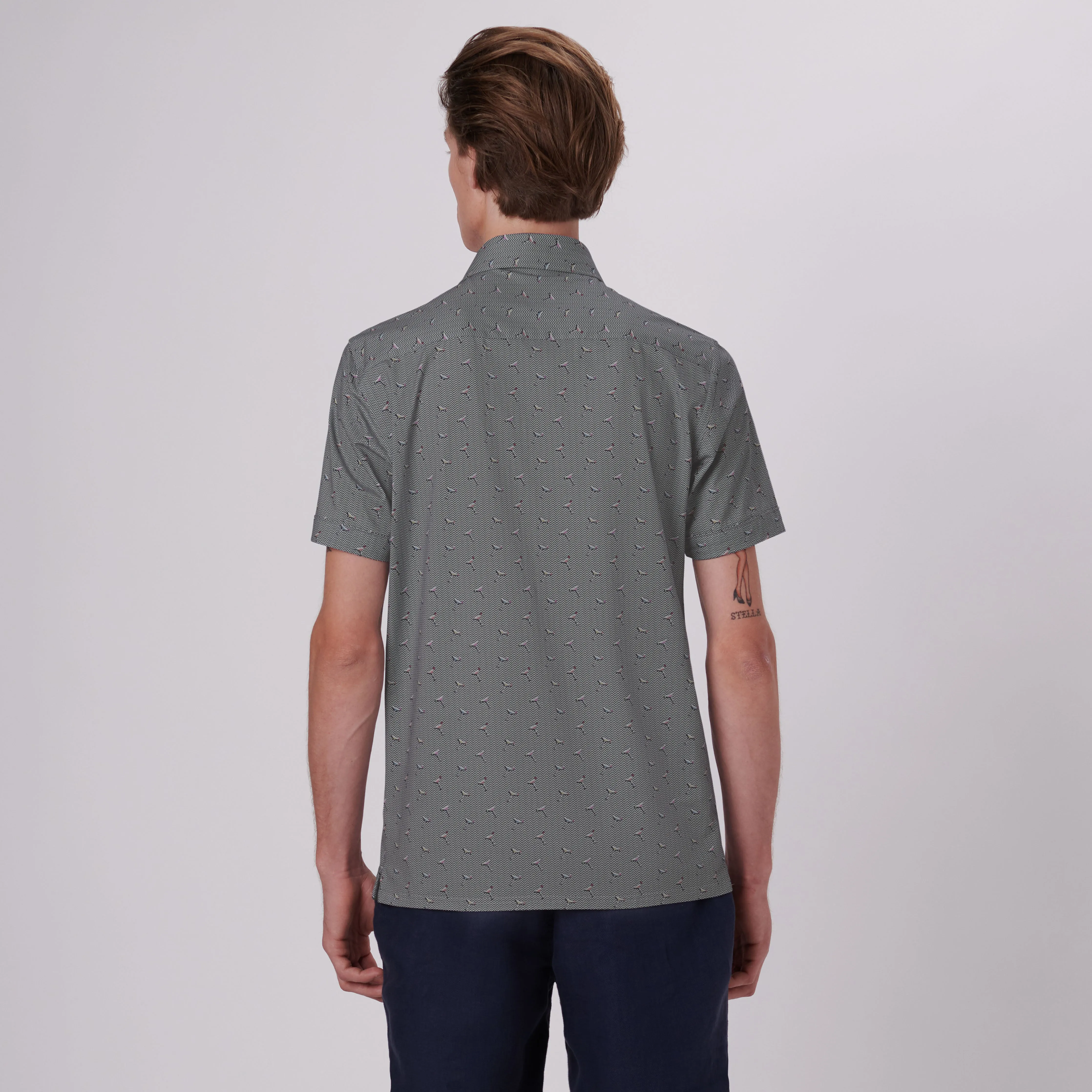 Milo Cocktails Print OoohCotton Short Sleeve Shirt sold by Bugatchi product image thumbnail 4