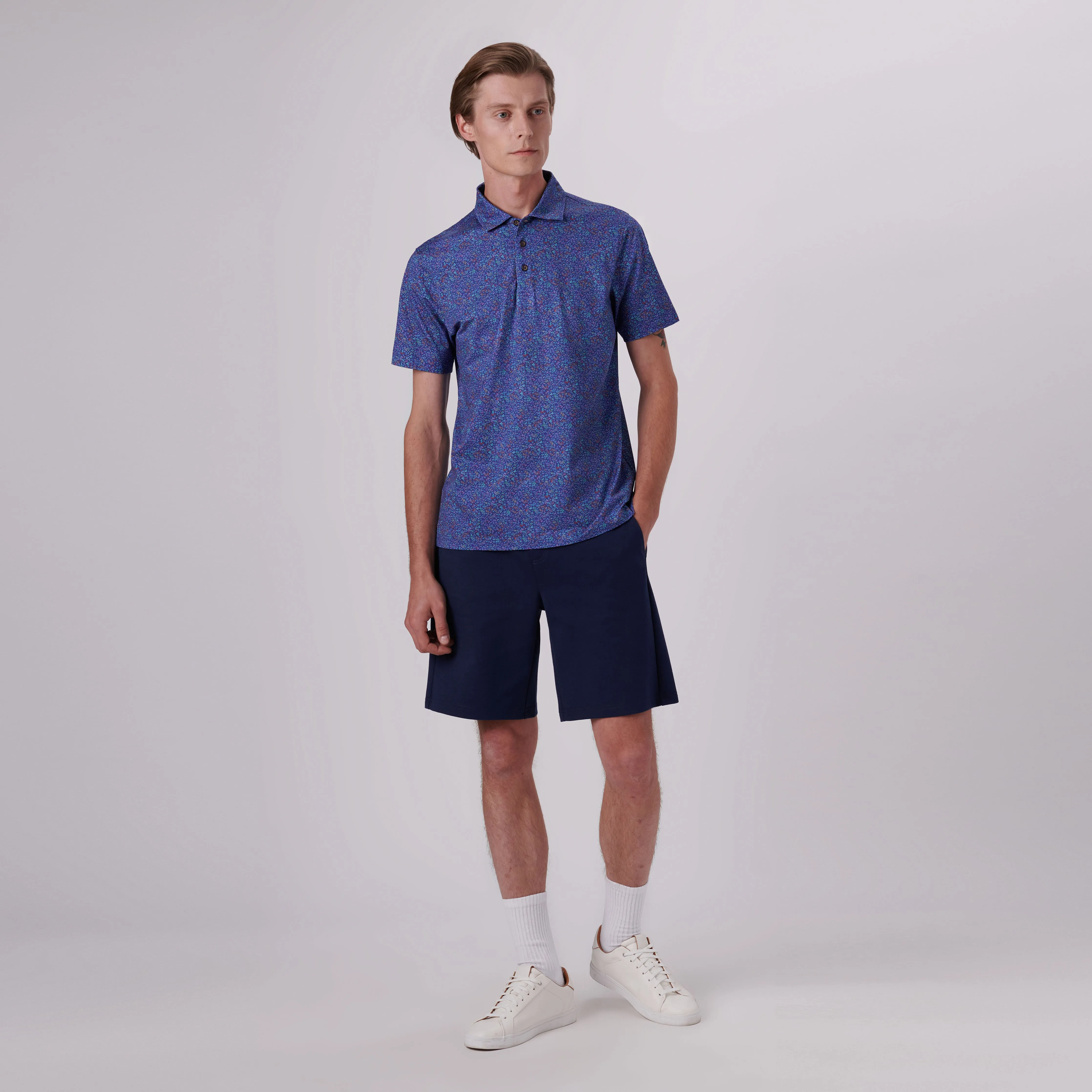 Victor Floral Print OoohCotton Polo sold by Bugatchi product image thumbnail 5