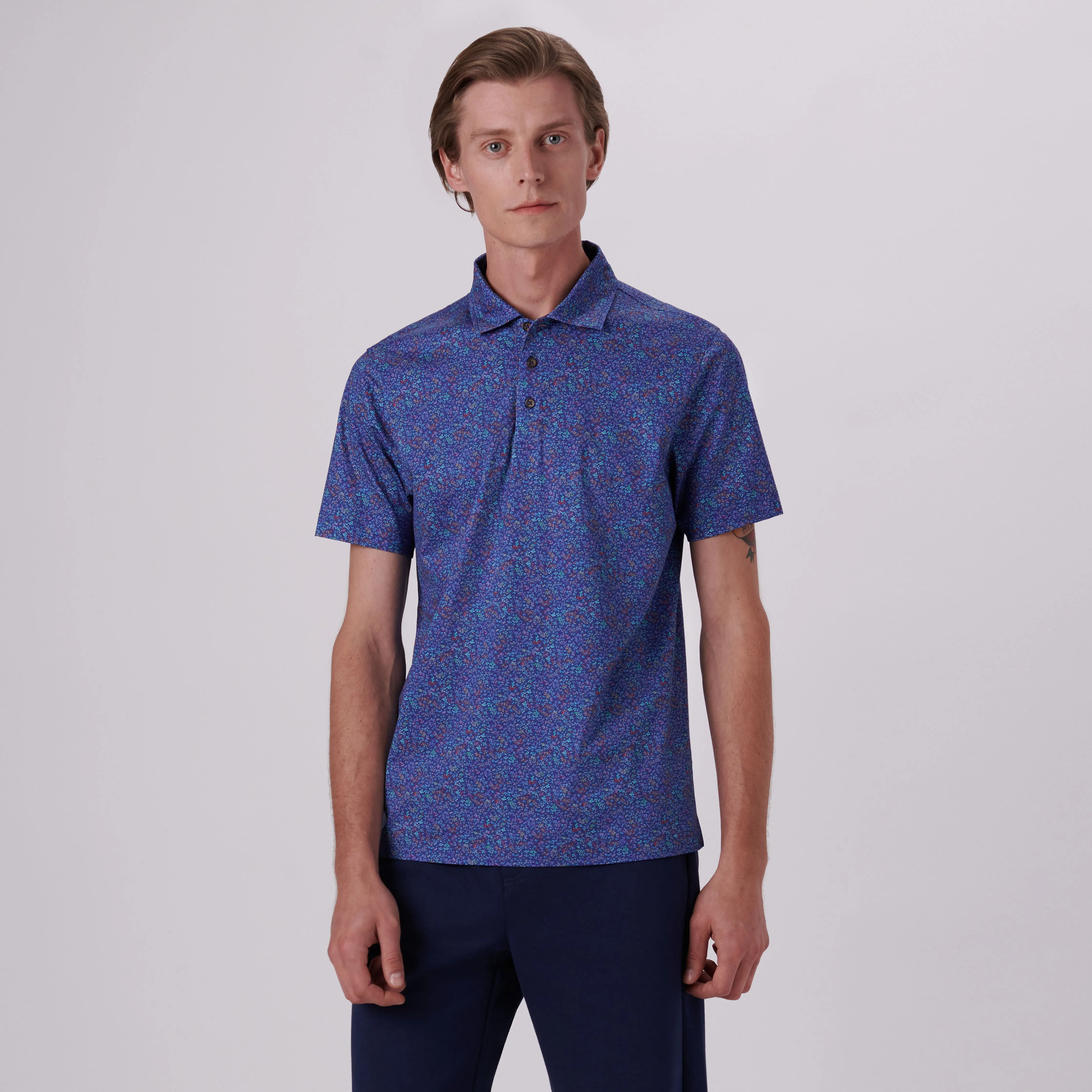 Victor Floral Print OoohCotton Polo sold by Bugatchi product image thumbnail 2