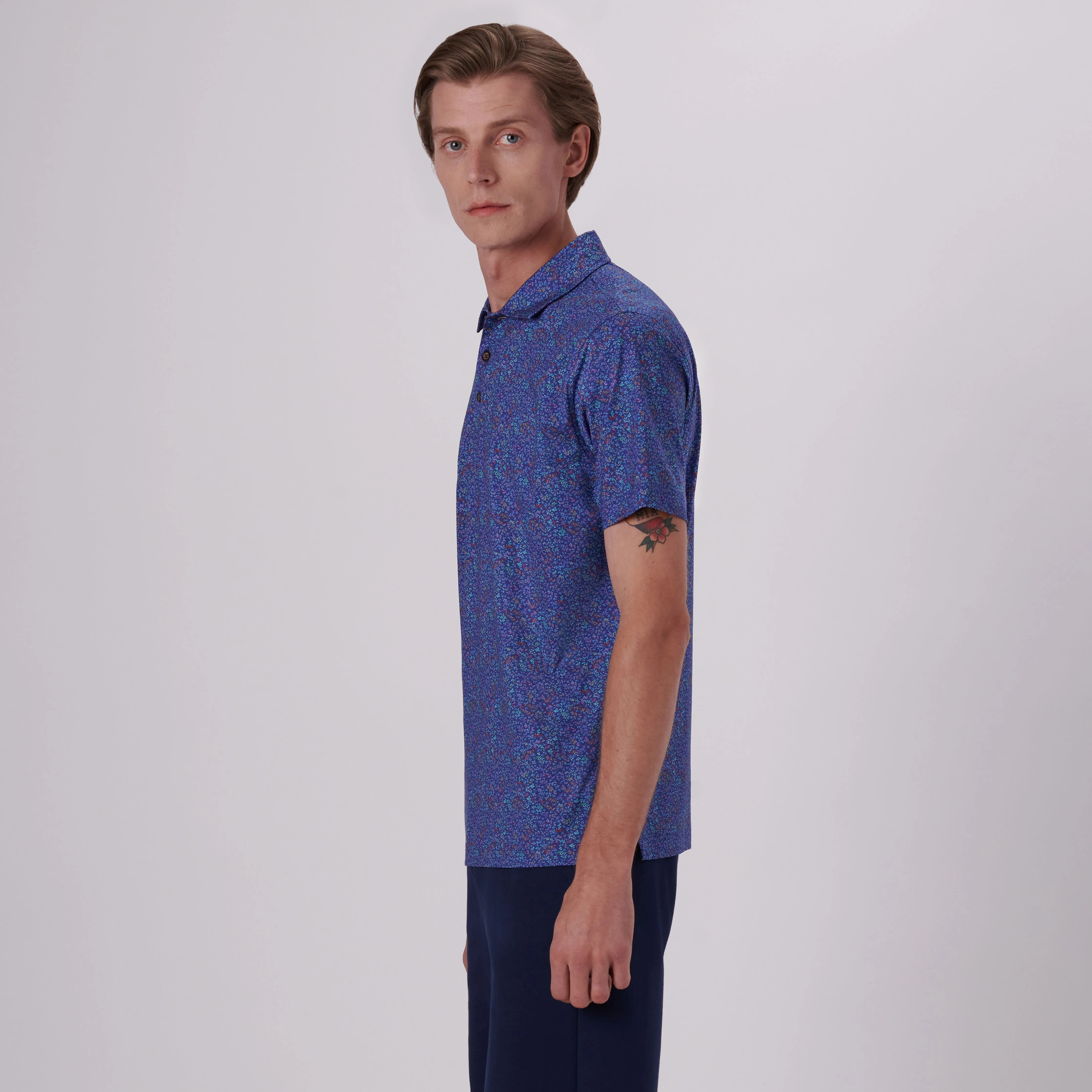 Victor Floral Print OoohCotton Polo sold by Bugatchi product image thumbnail 3