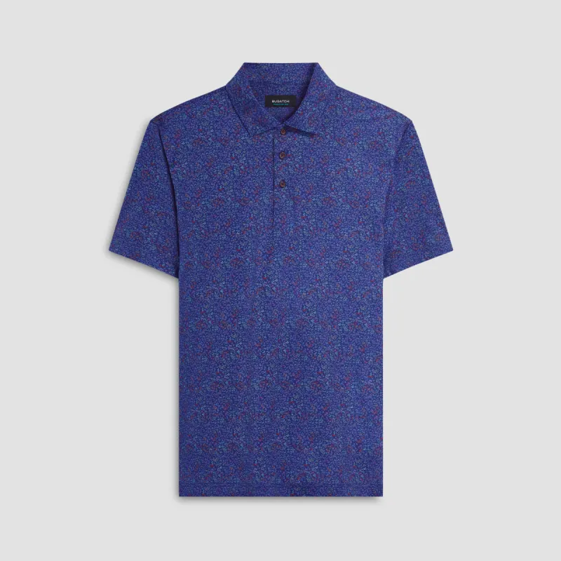 Victor Floral Print OoohCotton Polo made by Bugatchi