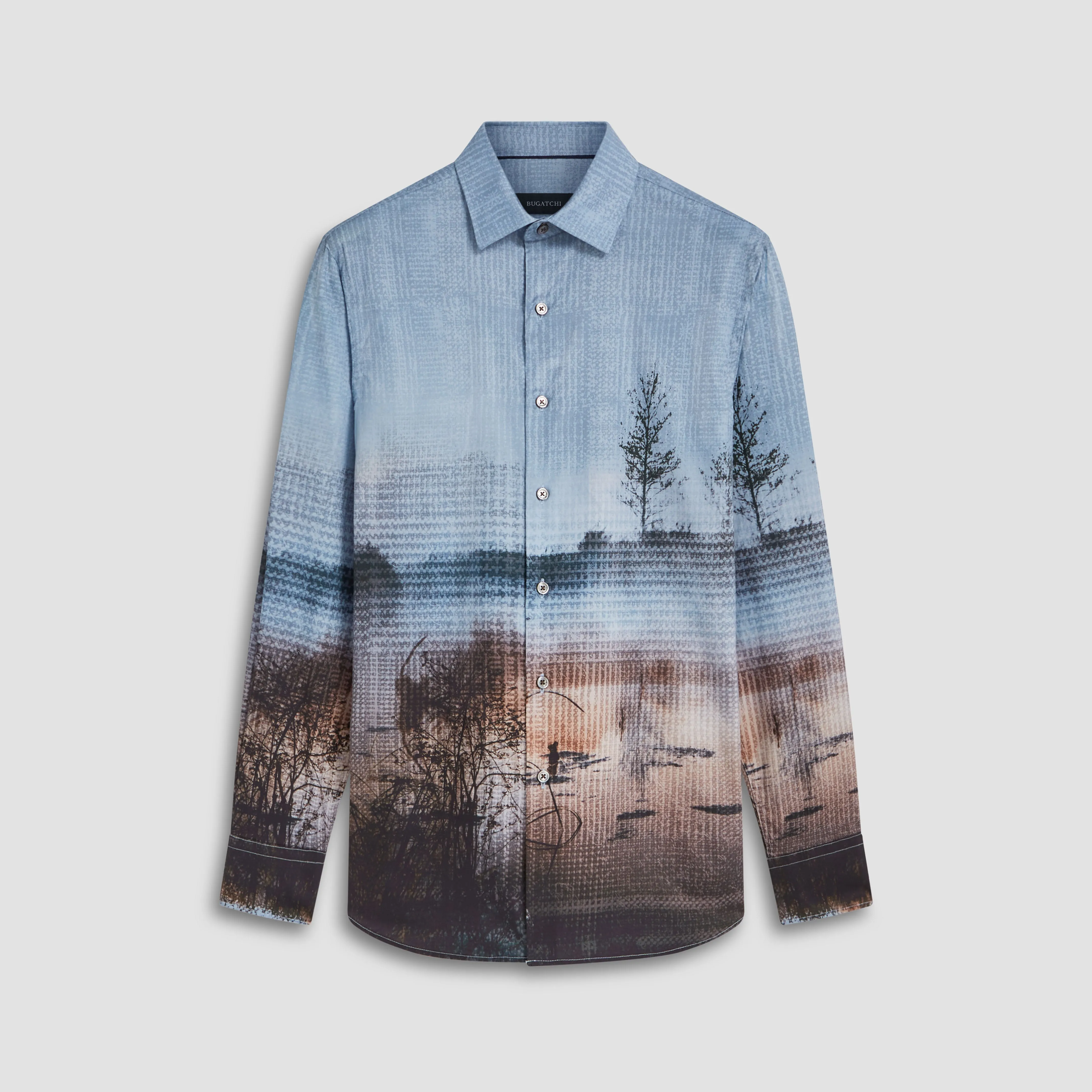 Julian Photoprint Jacquard Shirt sold by Bugatchi