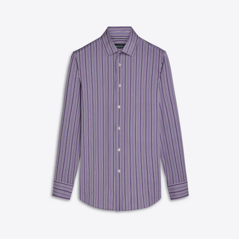 JAMES Barcode Stripe OoohCotton Shirt sold by Bugatchi
