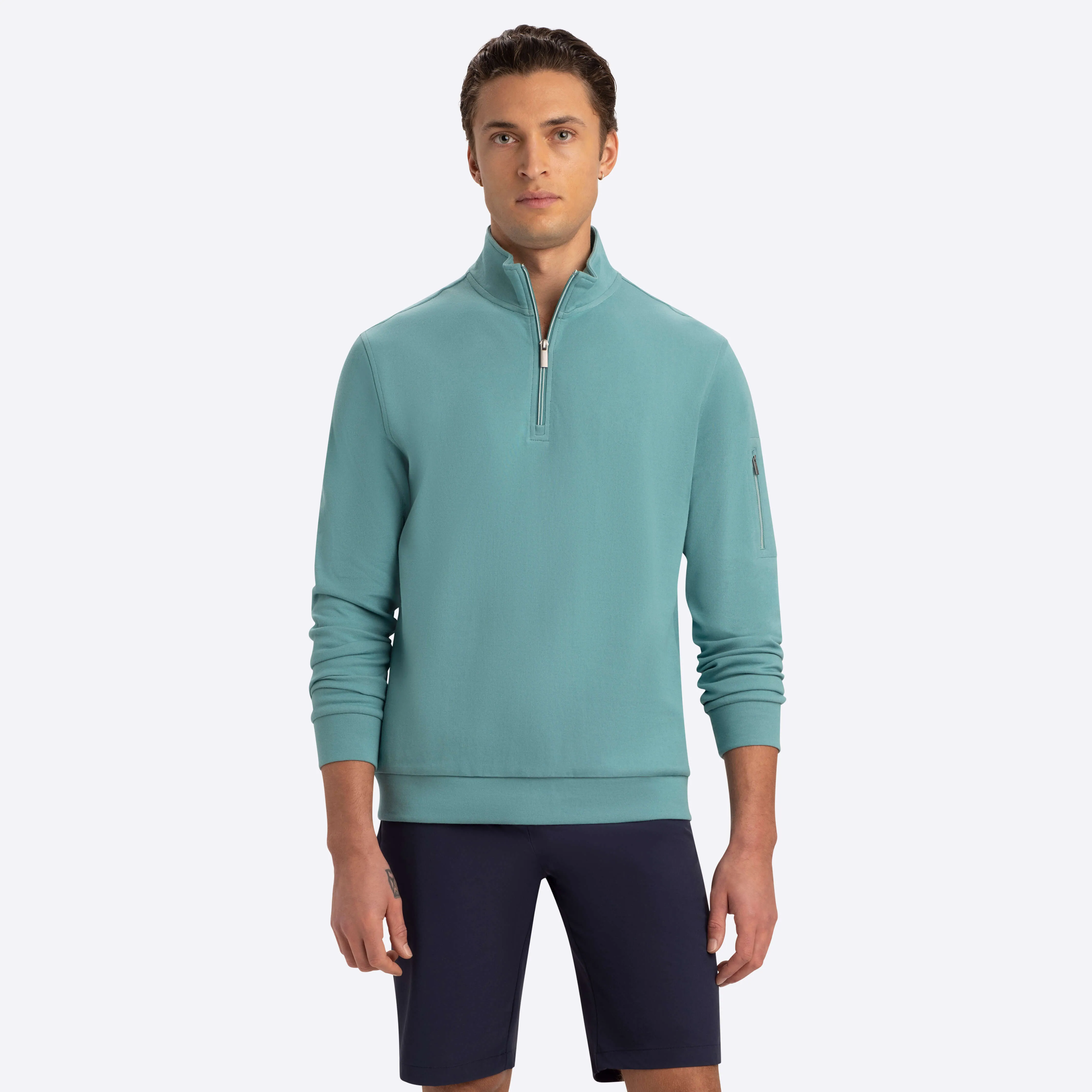 Quarter Zip Mock Neck sold by Bugatchi product image thumbnail 2