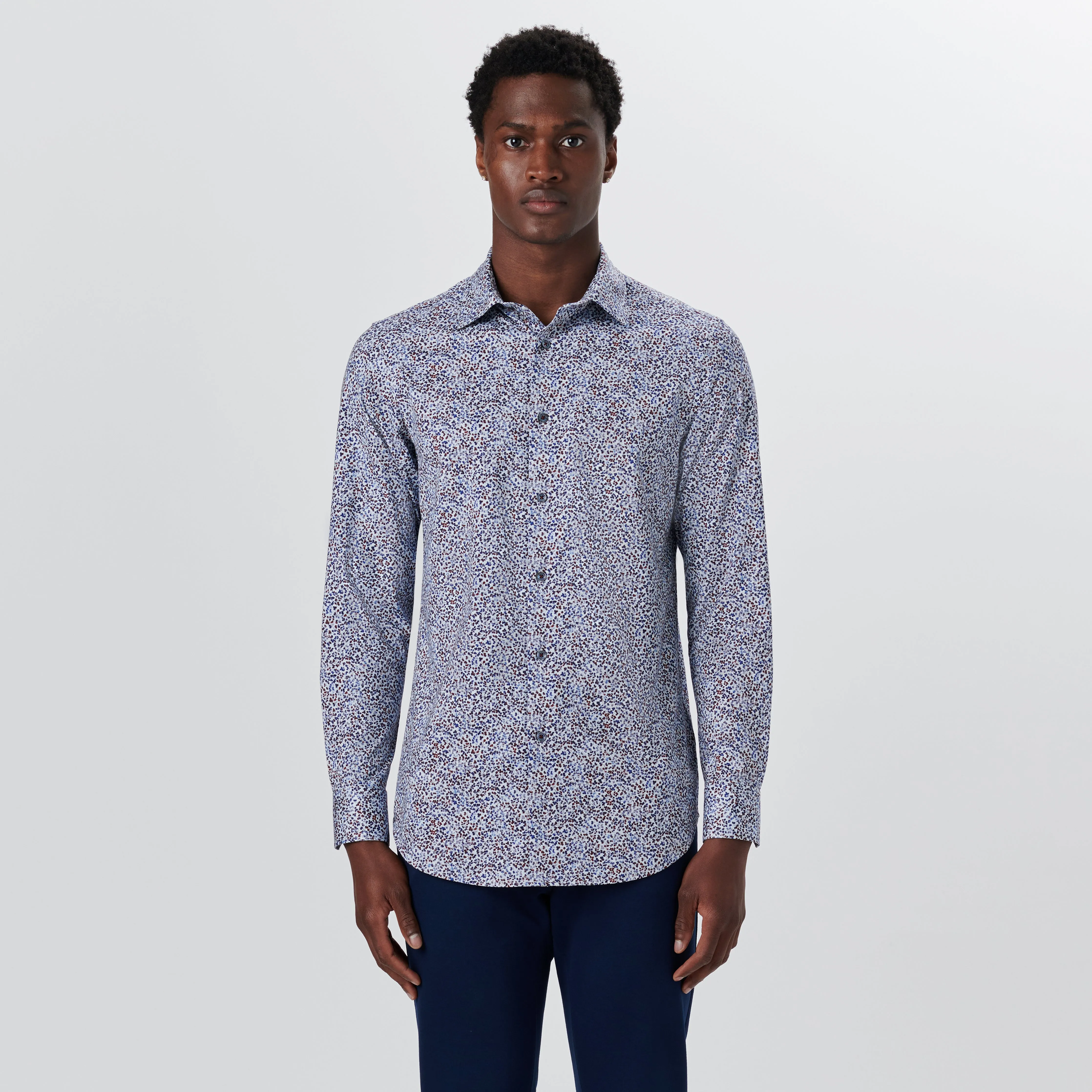 JAMES Leaf Print OoohCotton Shirt sold by Bugatchi product image thumbnail 2