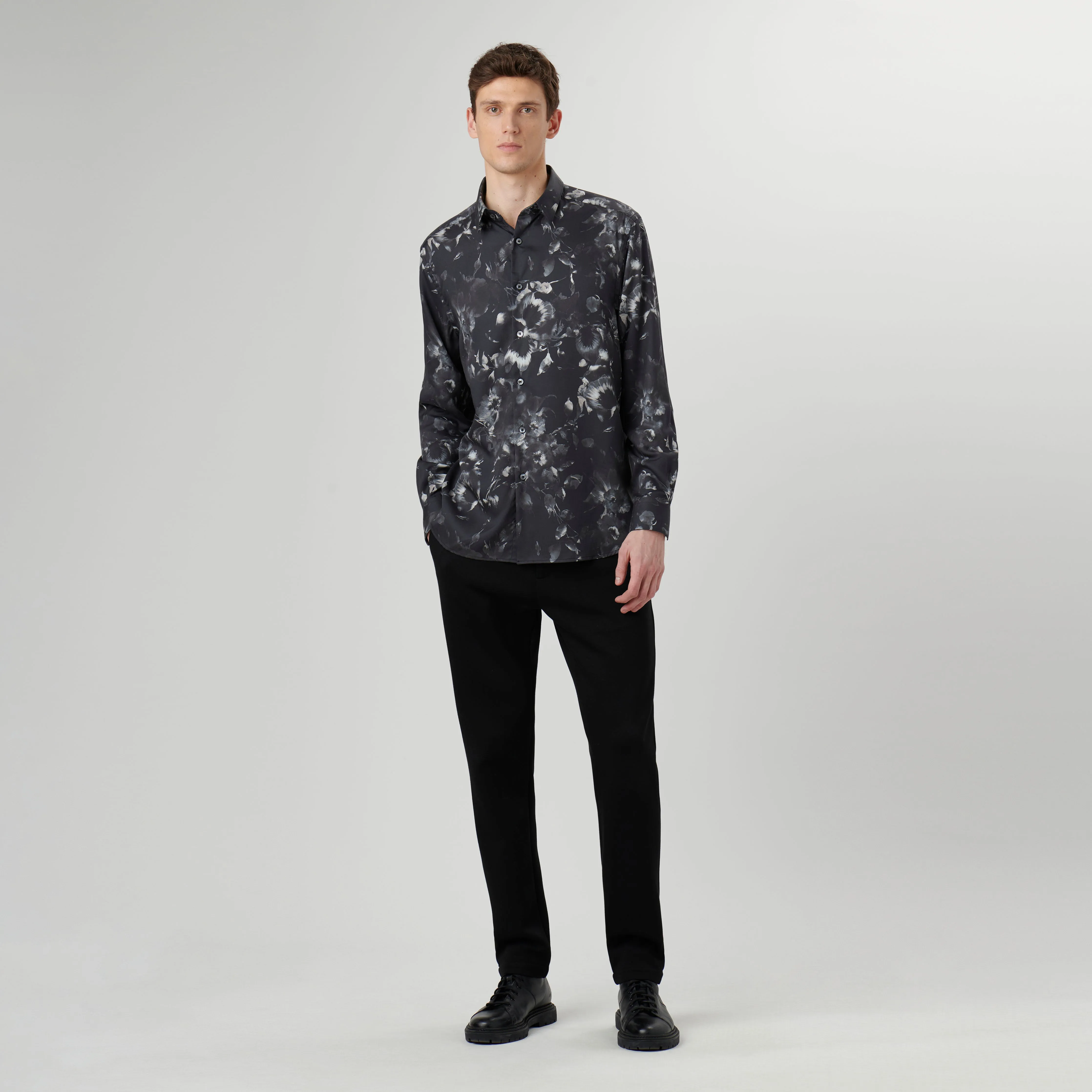 Julian Airbrush Floral Shirt sold by Bugatchi product image thumbnail 5