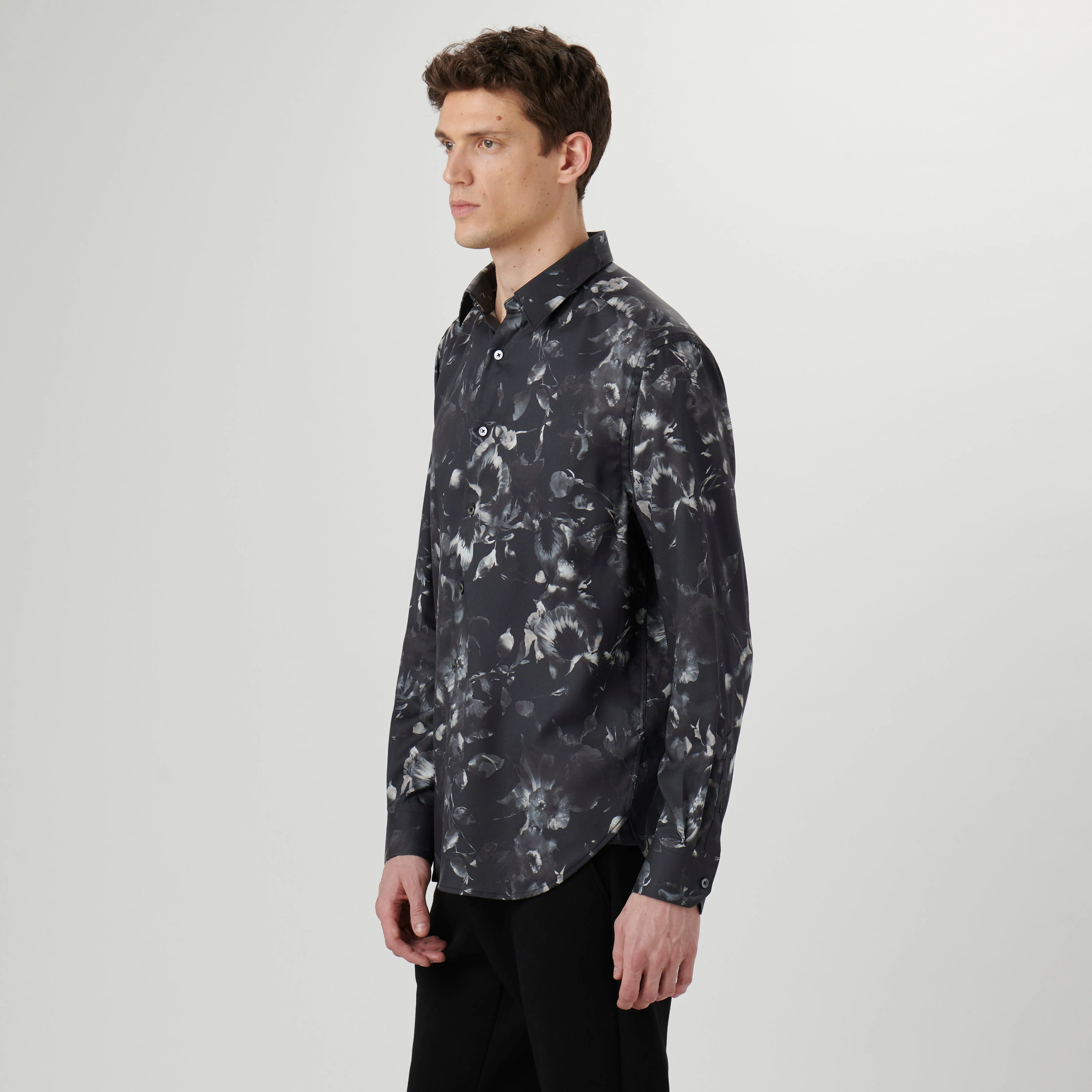 Julian Airbrush Floral Shirt sold by Bugatchi product image thumbnail 3