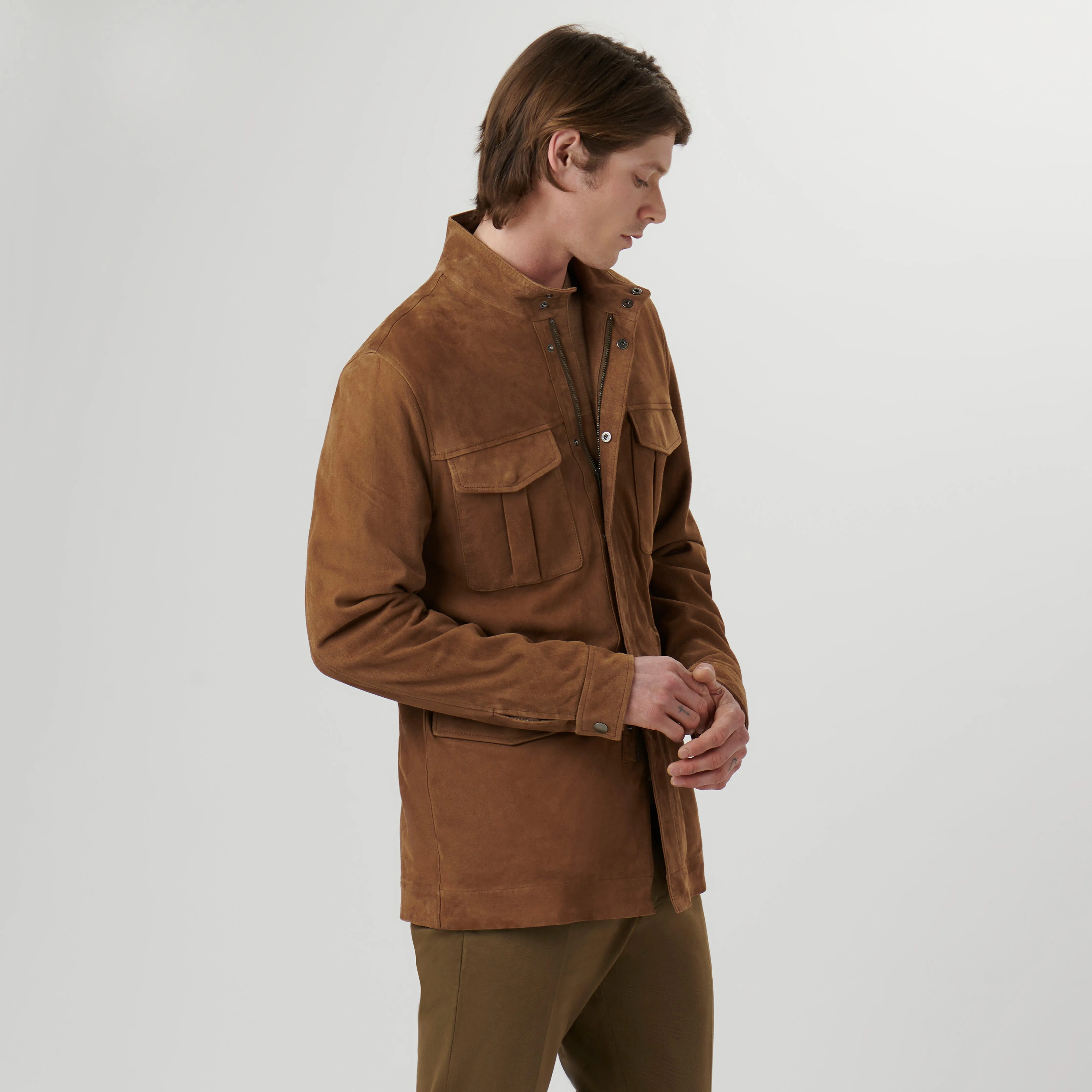 Suede Field Jacket sold by Bugatchi product image thumbnail 4