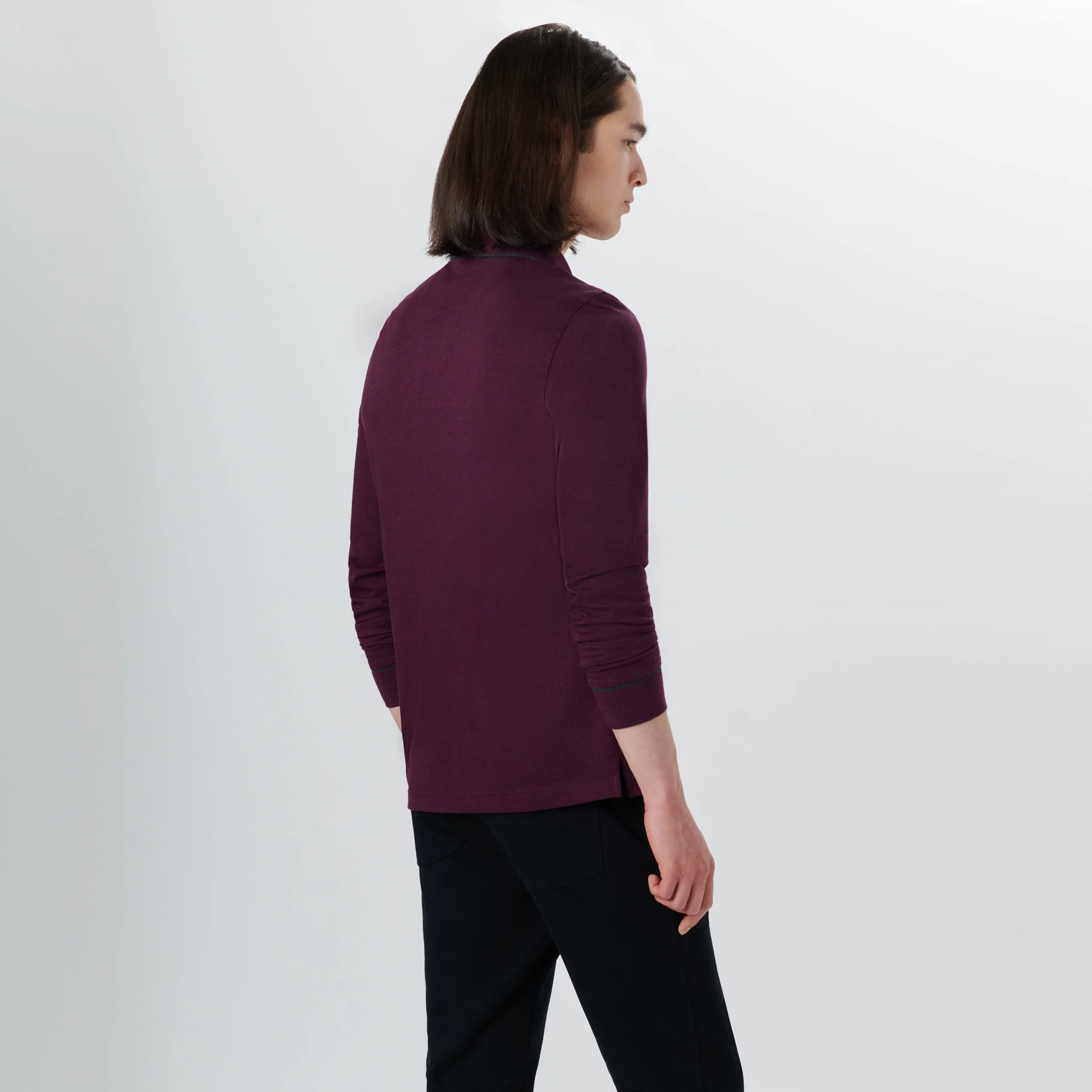 Long Sleeve Quarter Zip Polo sold by Bugatchi product image thumbnail 4