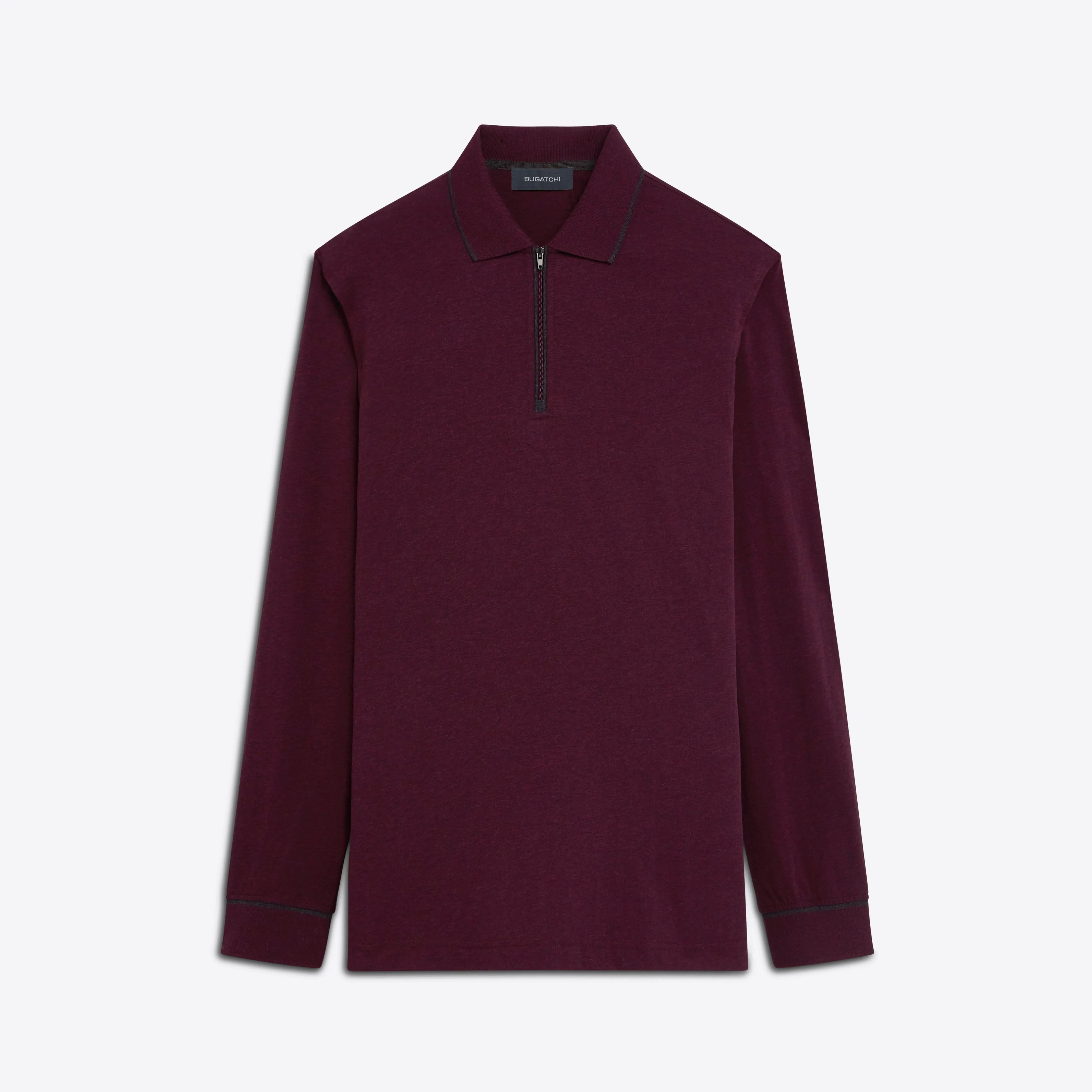 Long Sleeve Quarter Zip Polo sold by Bugatchi