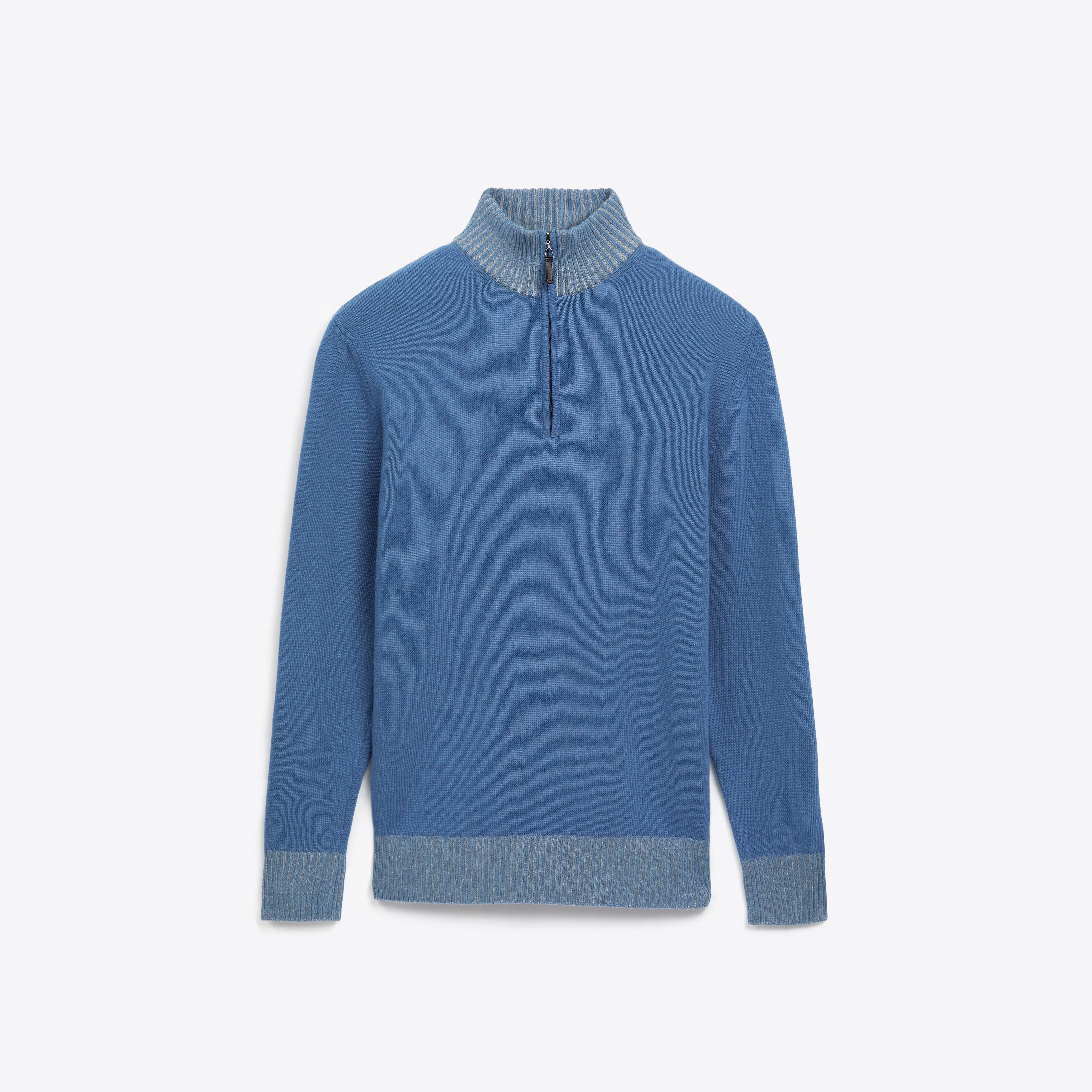Solid Quarter Zip Mock Neck Sweater sold by Bugatchi