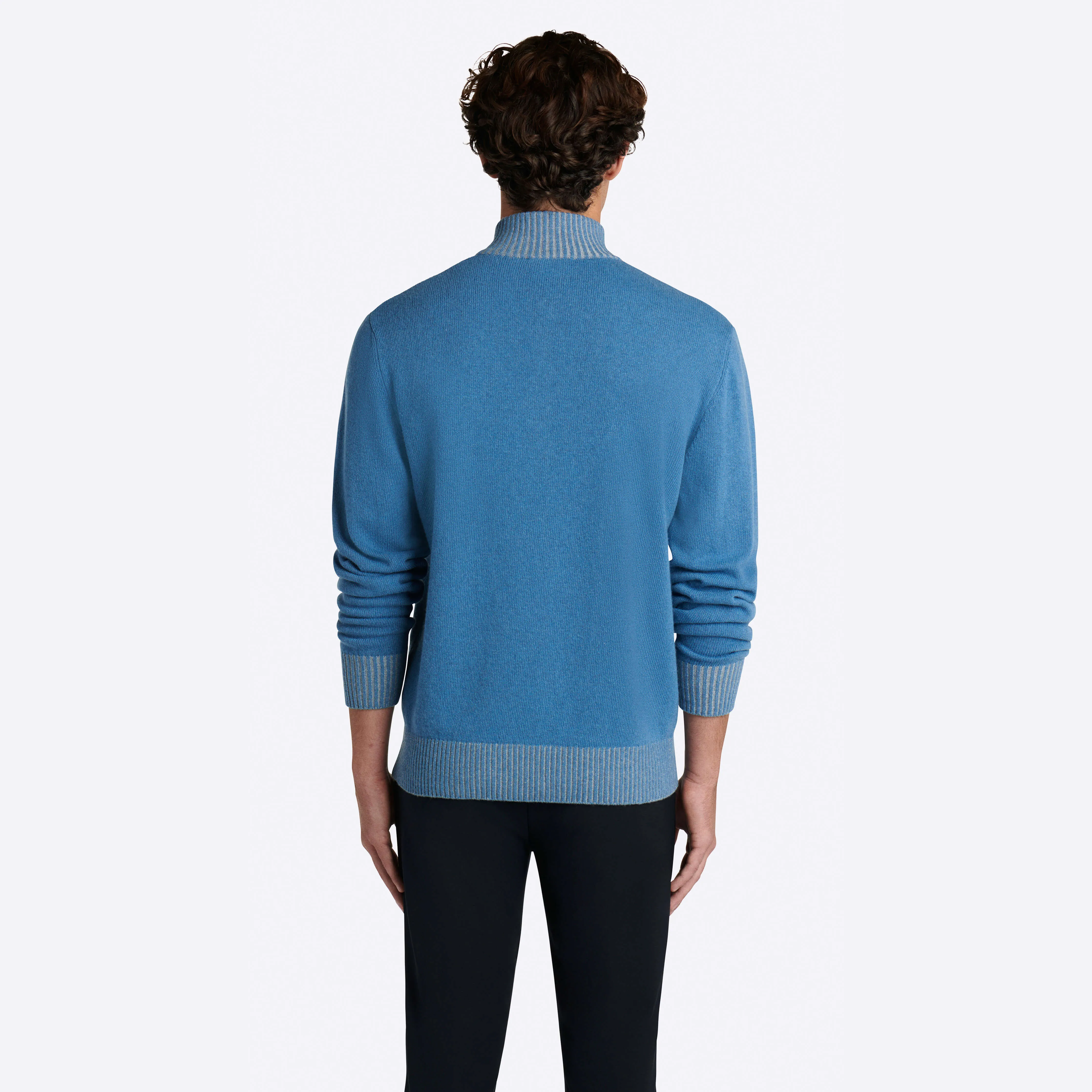 Solid Quarter Zip Mock Neck Sweater sold by Bugatchi product image thumbnail 5