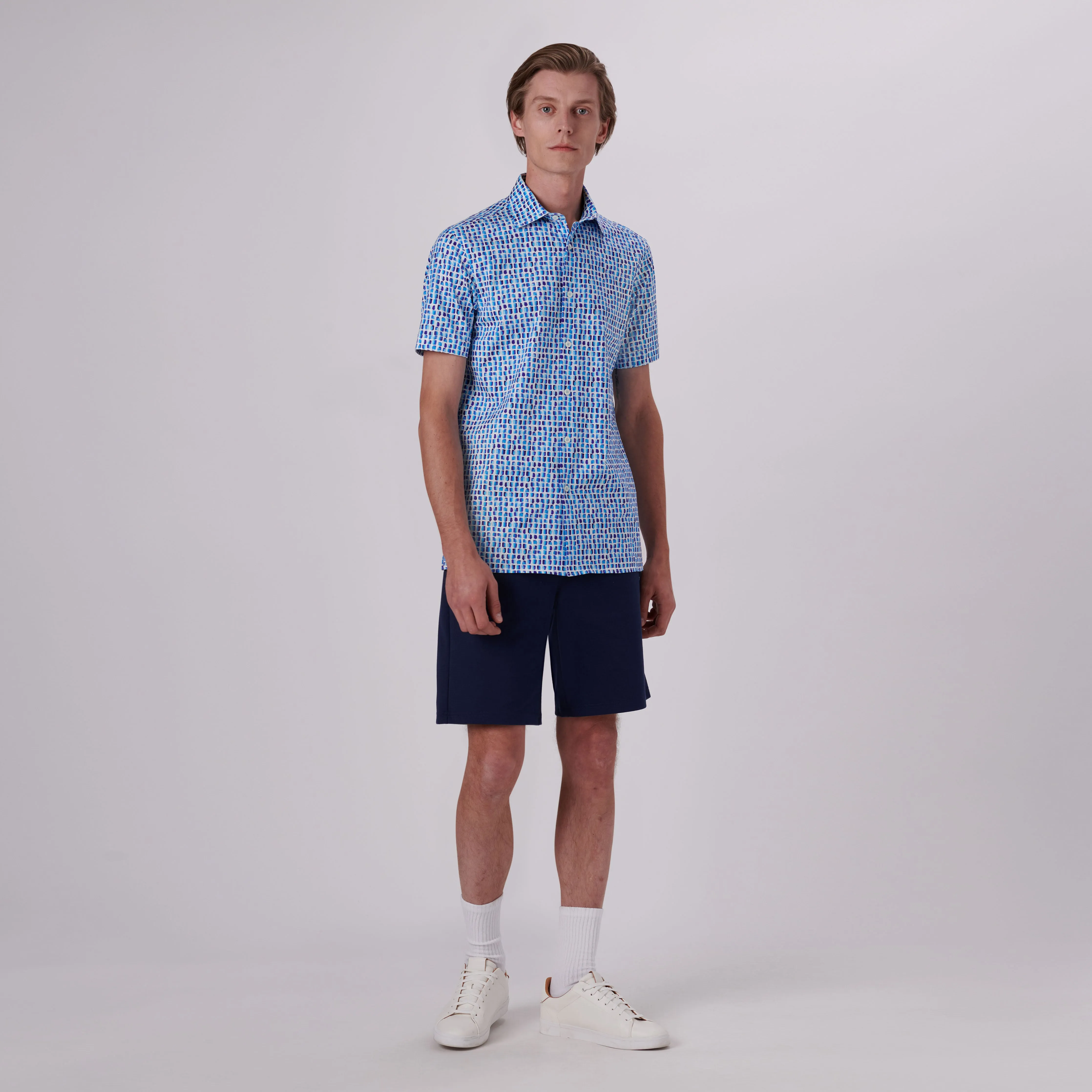 Milo Abstract Print OoohCotton Short Sleeve Shirt sold by Bugatchi product image thumbnail 5