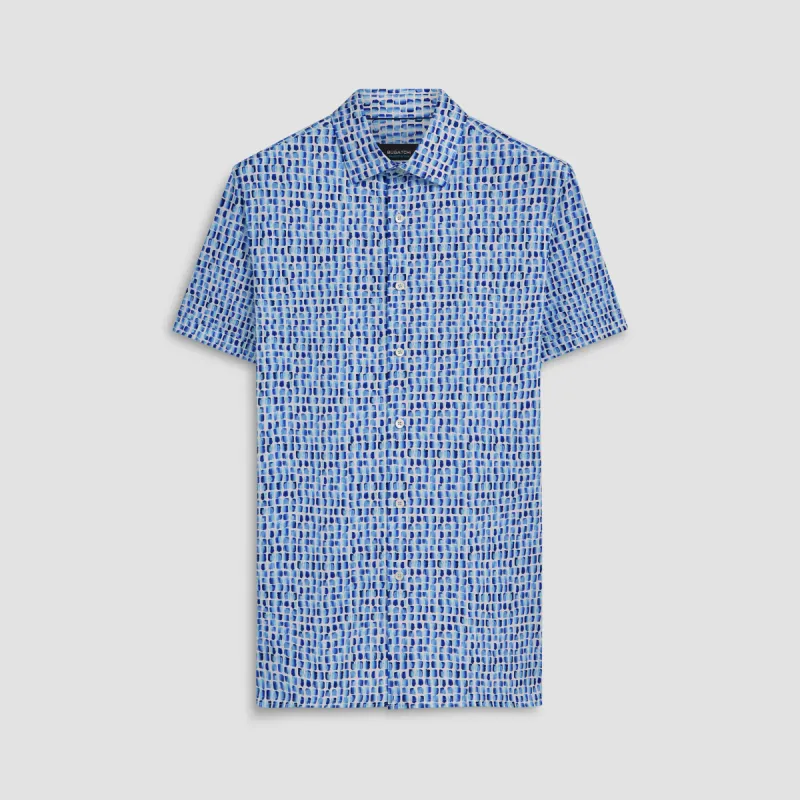 Milo Abstract Print OoohCotton Short Sleeve Shirt sold by Bugatchi