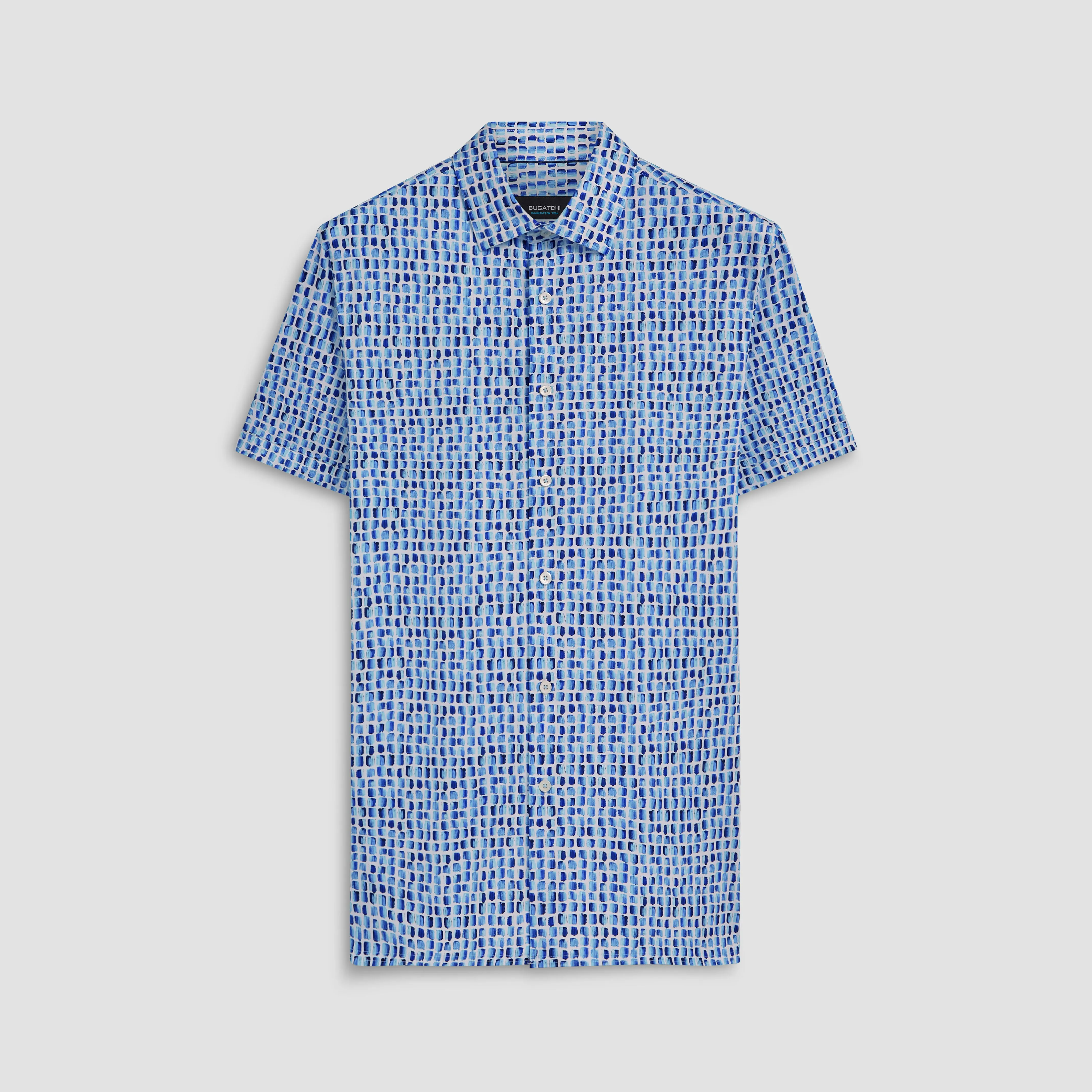 Milo Abstract Print OoohCotton Short Sleeve Shirt sold by Bugatchi