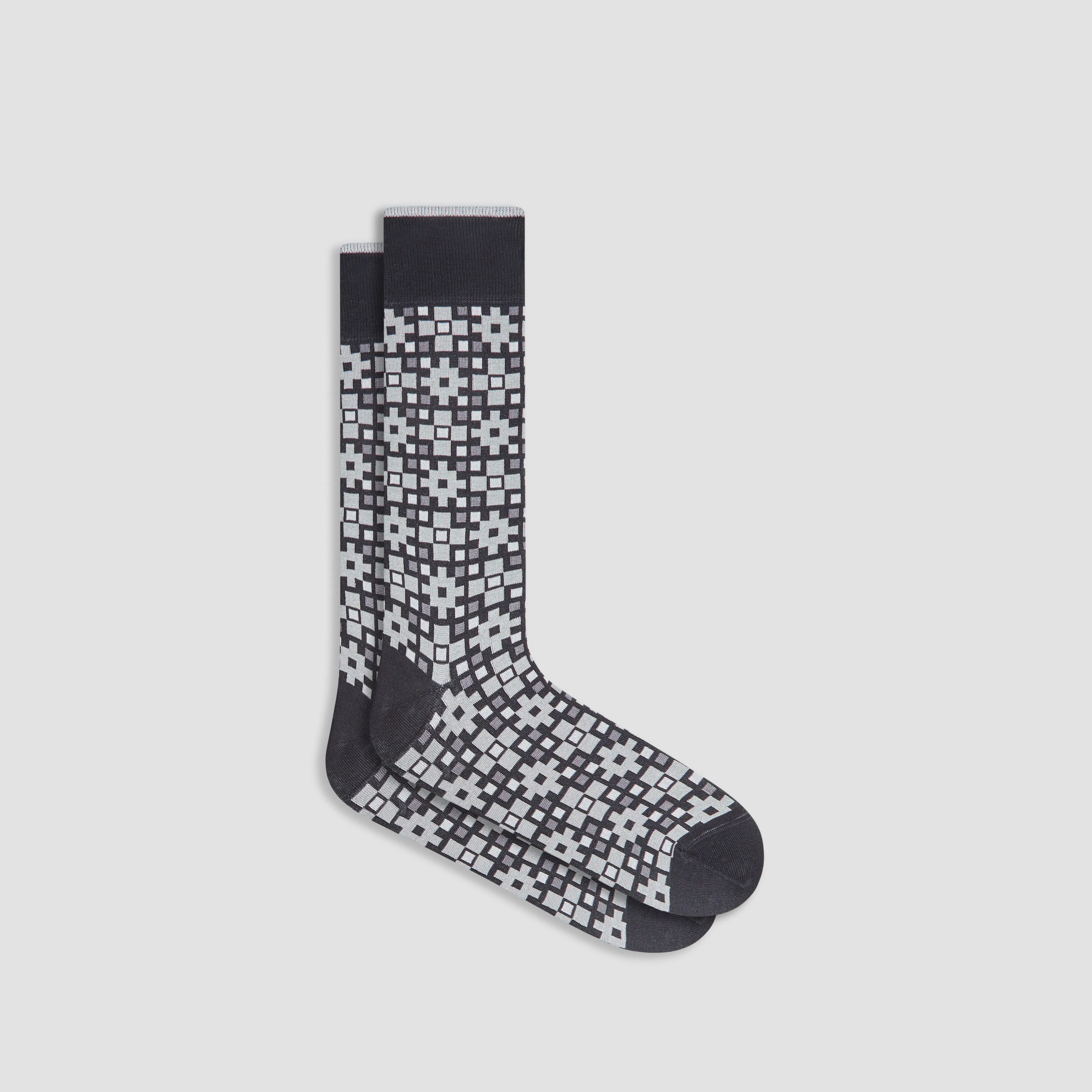 Geometric Mid-Calf Socks sold by Bugatchi