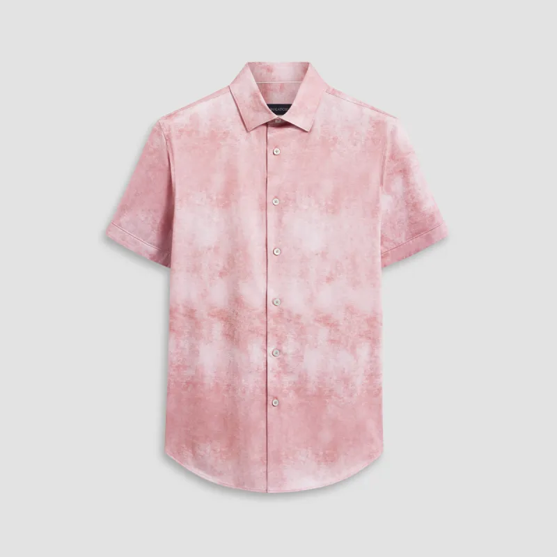 Miles Ombre OoohCotton Short Sleeve Shirt sold by Bugatchi