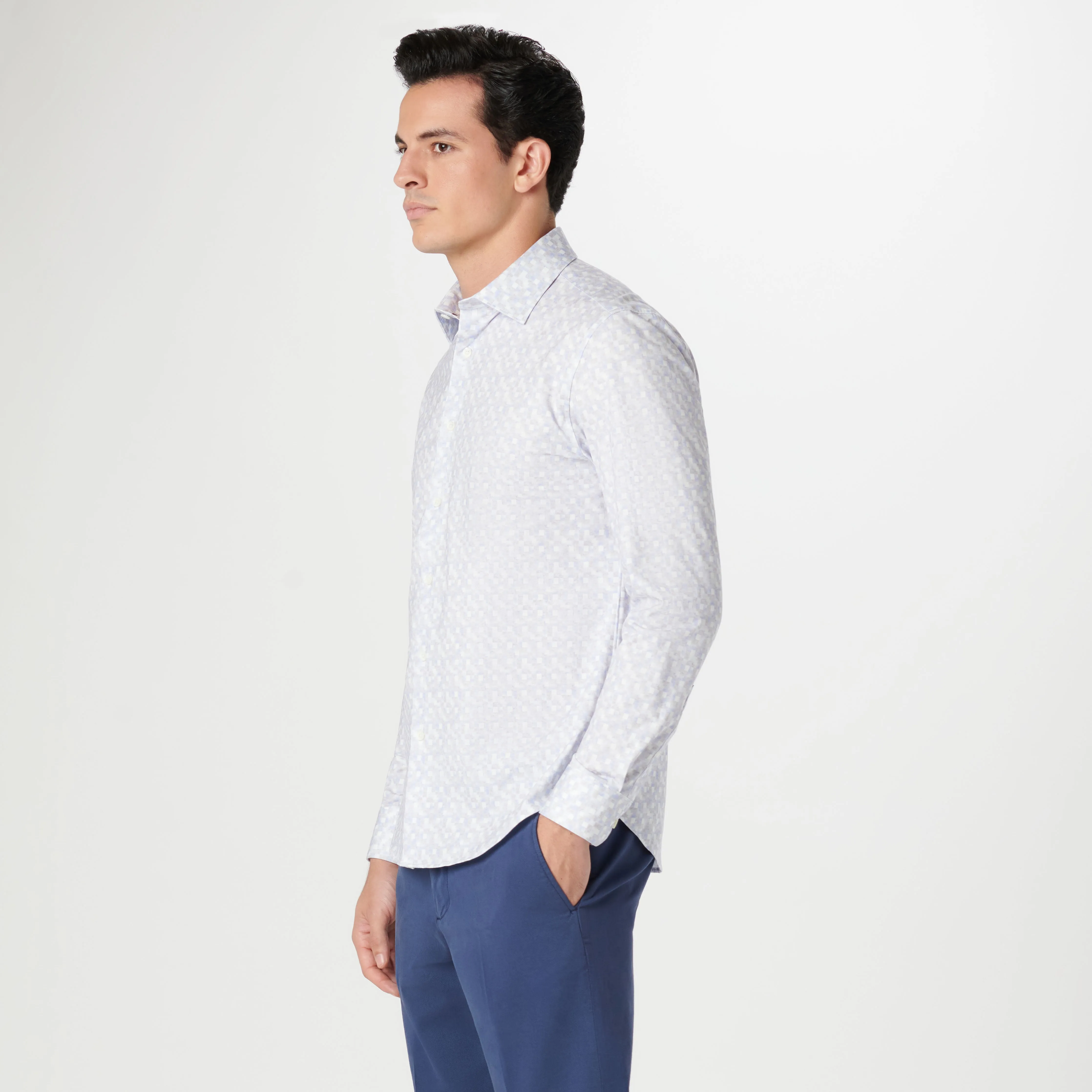 James Geometric OoohCotton Shirt sold by Bugatchi product image thumbnail 3