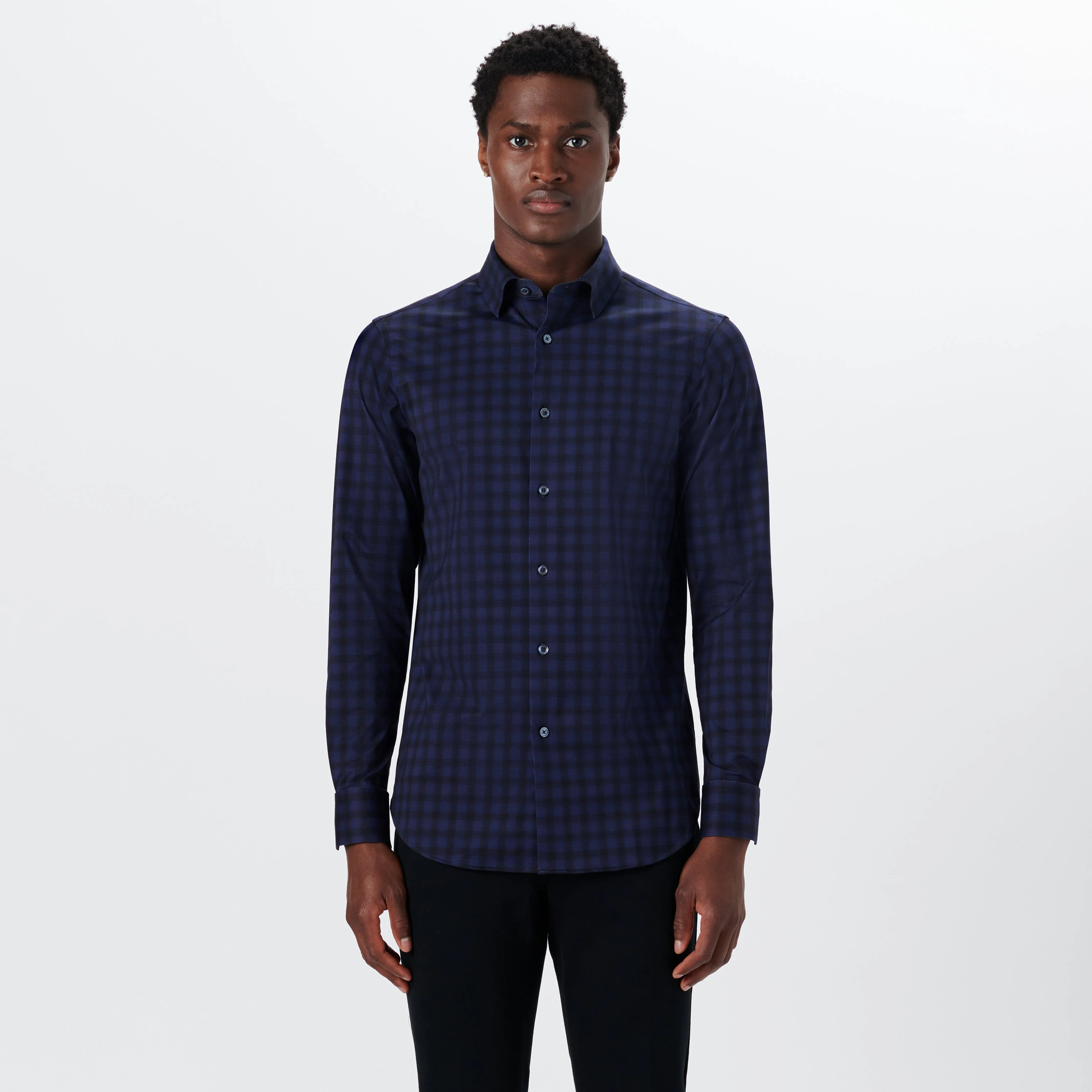 JAMES Plaid Check OoohCotton Shirt sold by Bugatchi product image thumbnail 2