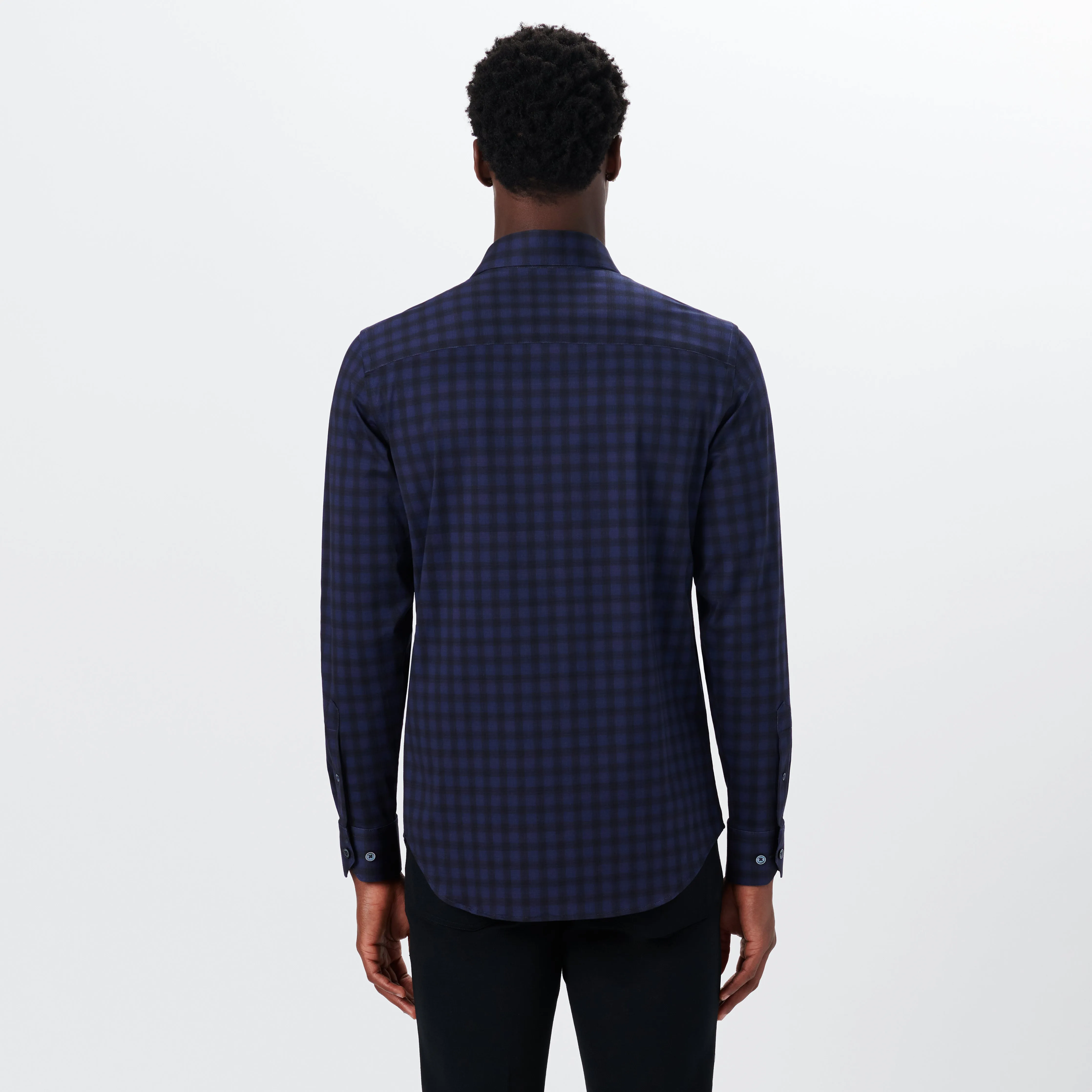 JAMES Plaid Check OoohCotton Shirt sold by Bugatchi product image thumbnail 4