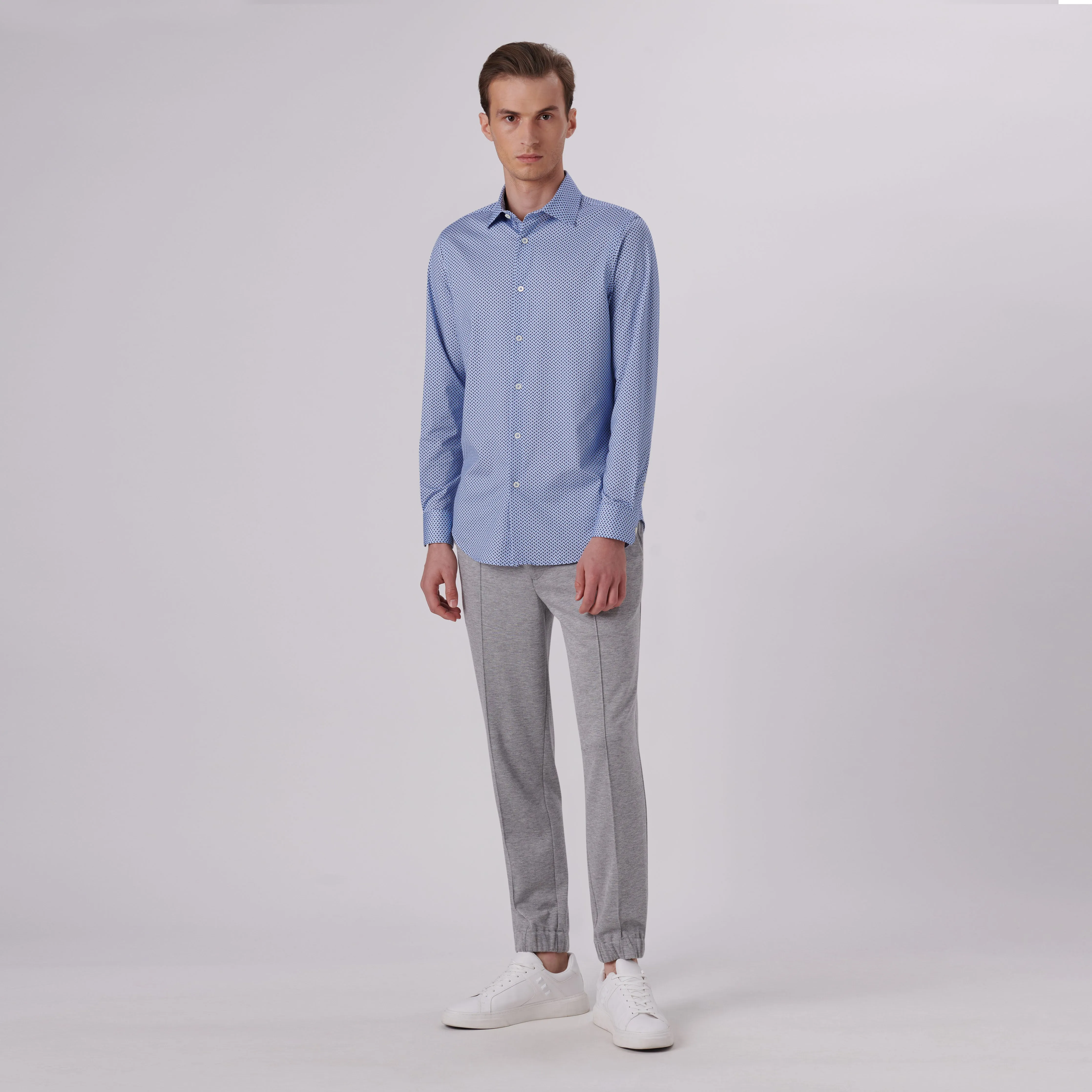 James Abstract Print OoohCotton Shirt sold by Bugatchi product image thumbnail 5