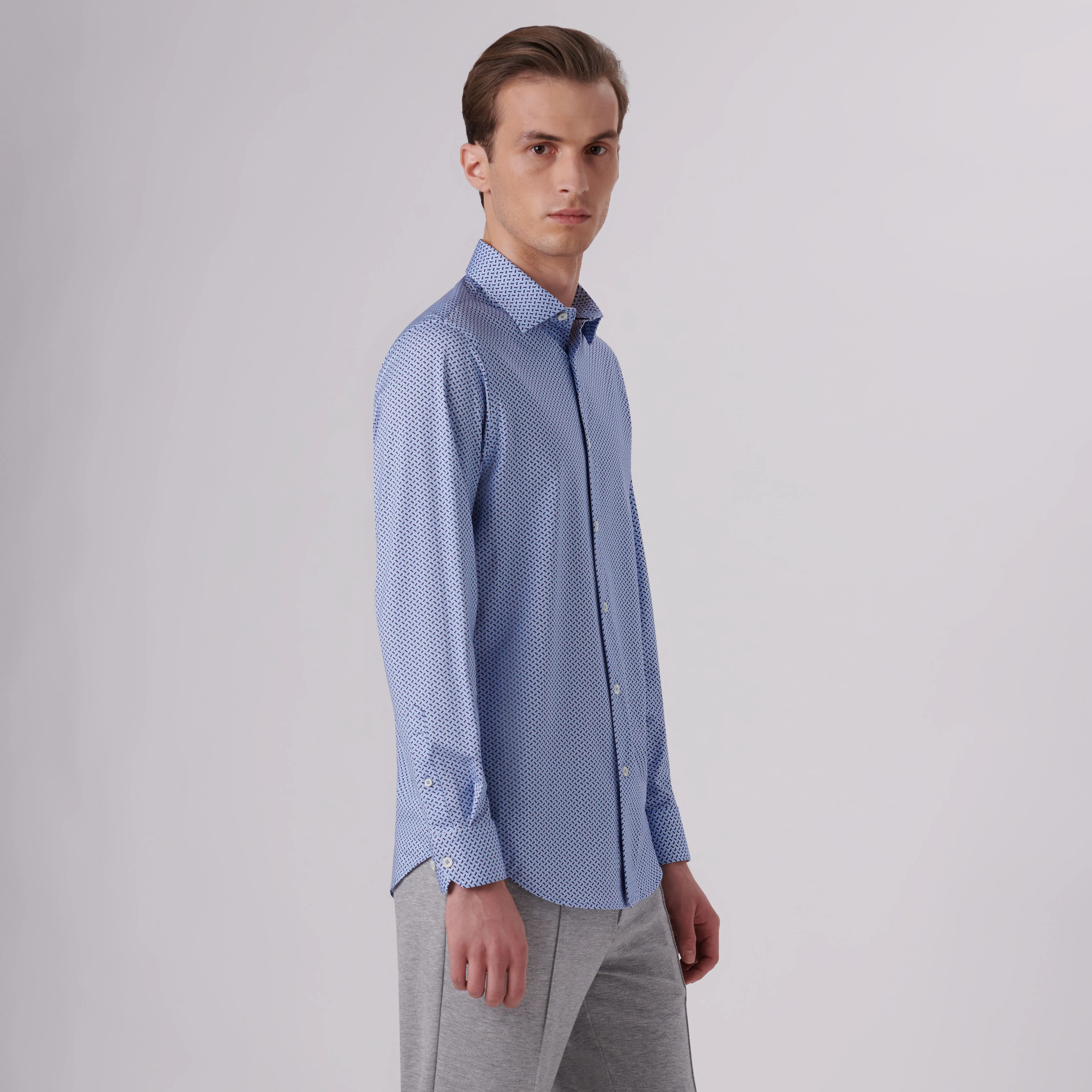 James Abstract Print OoohCotton Shirt sold by Bugatchi product image thumbnail 3