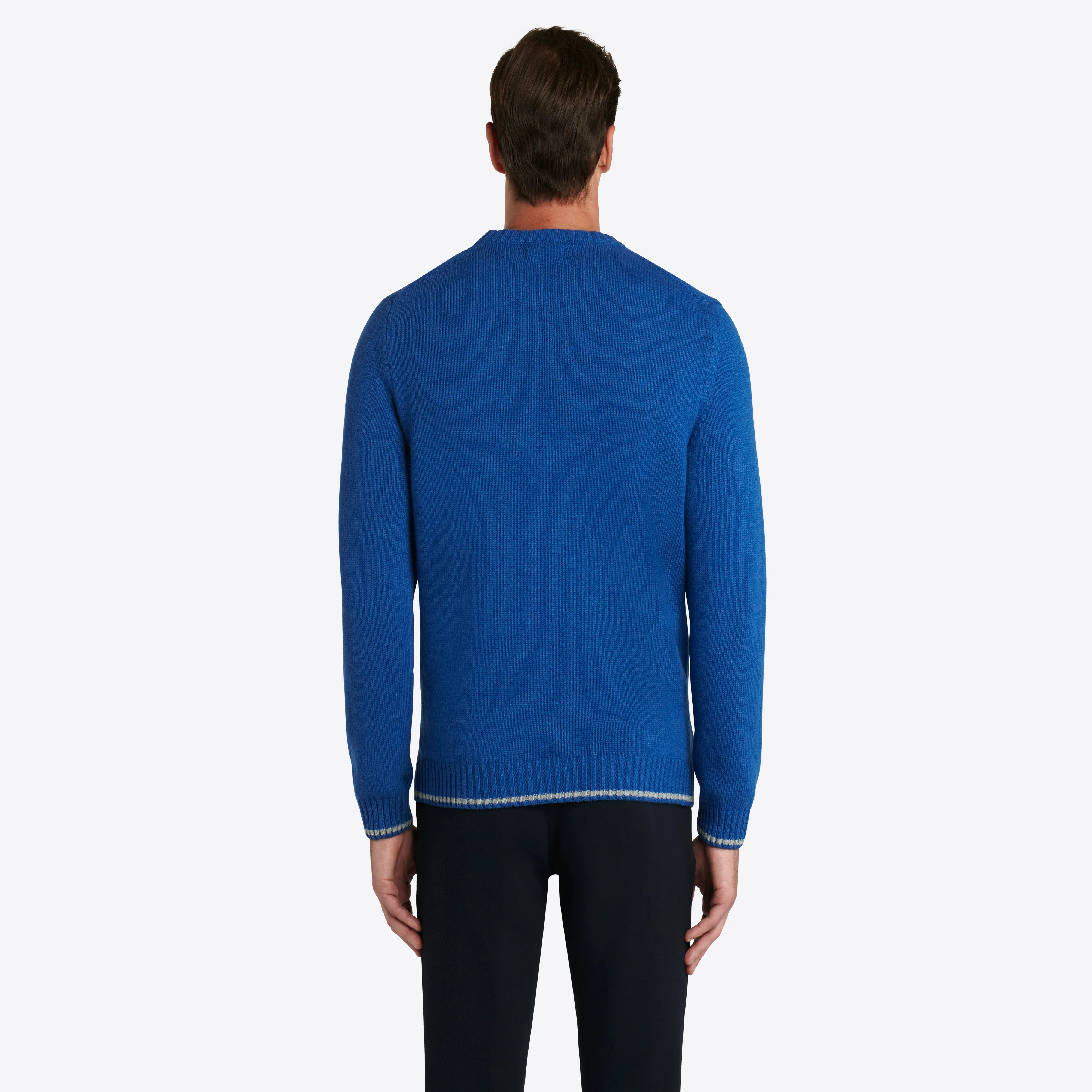 Cable Knit Crew Neck Sweater sold by Bugatchi product image thumbnail 4