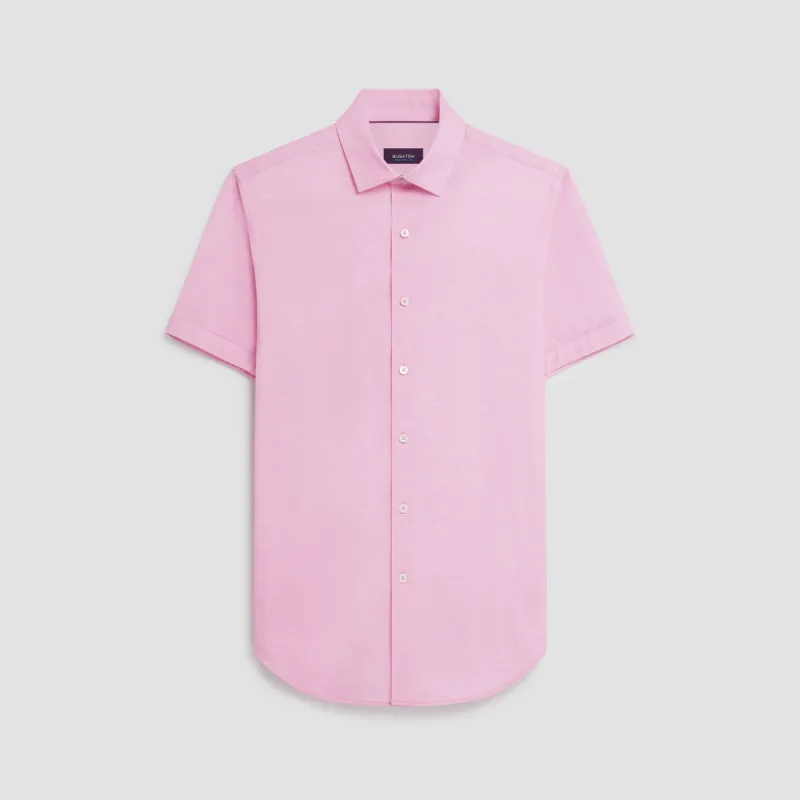 Miles Heather Print OoohCotton Short Sleeve Shirt sold by Bugatchi