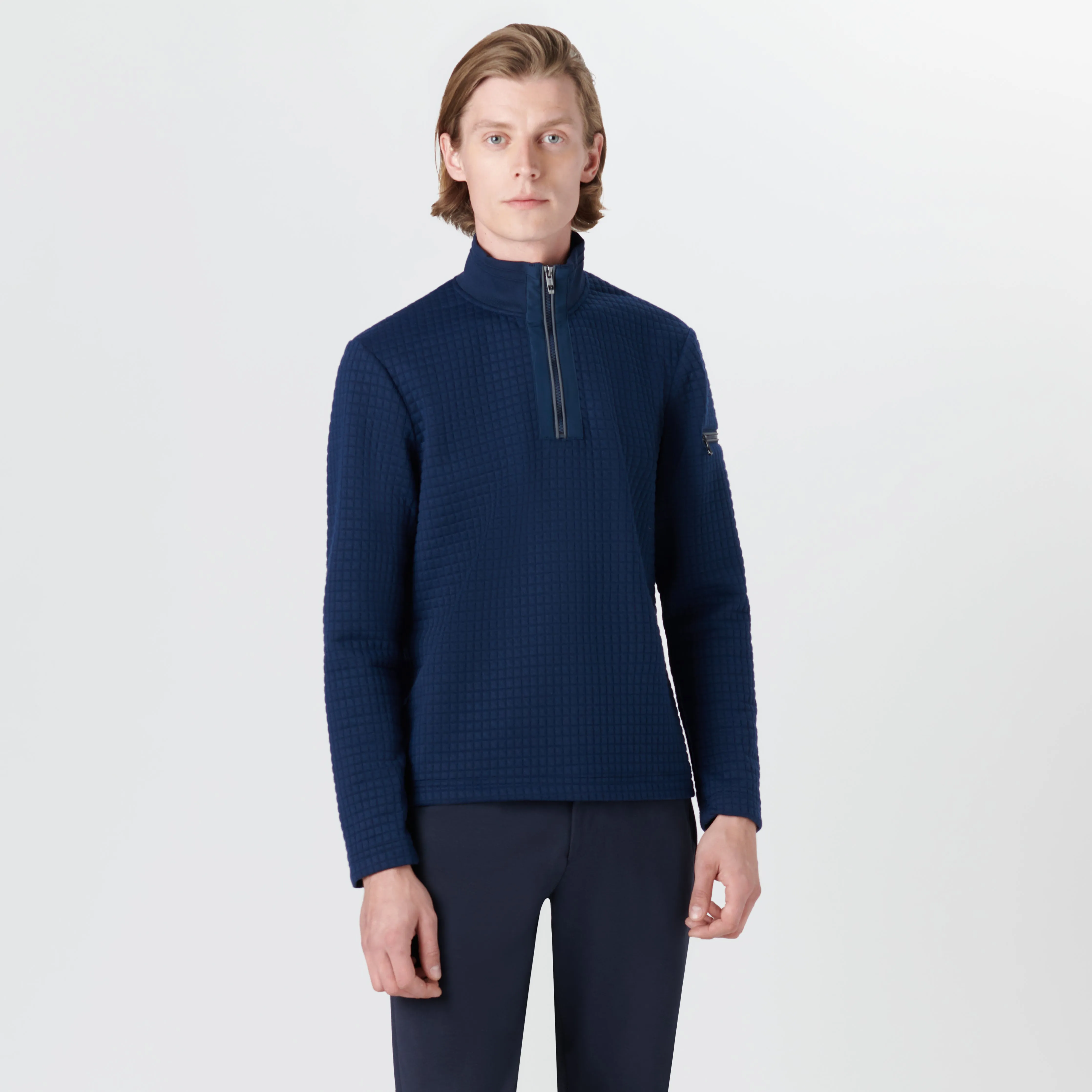 Long Sleeve Quarter Zip Pullover sold by Bugatchi product image thumbnail 2