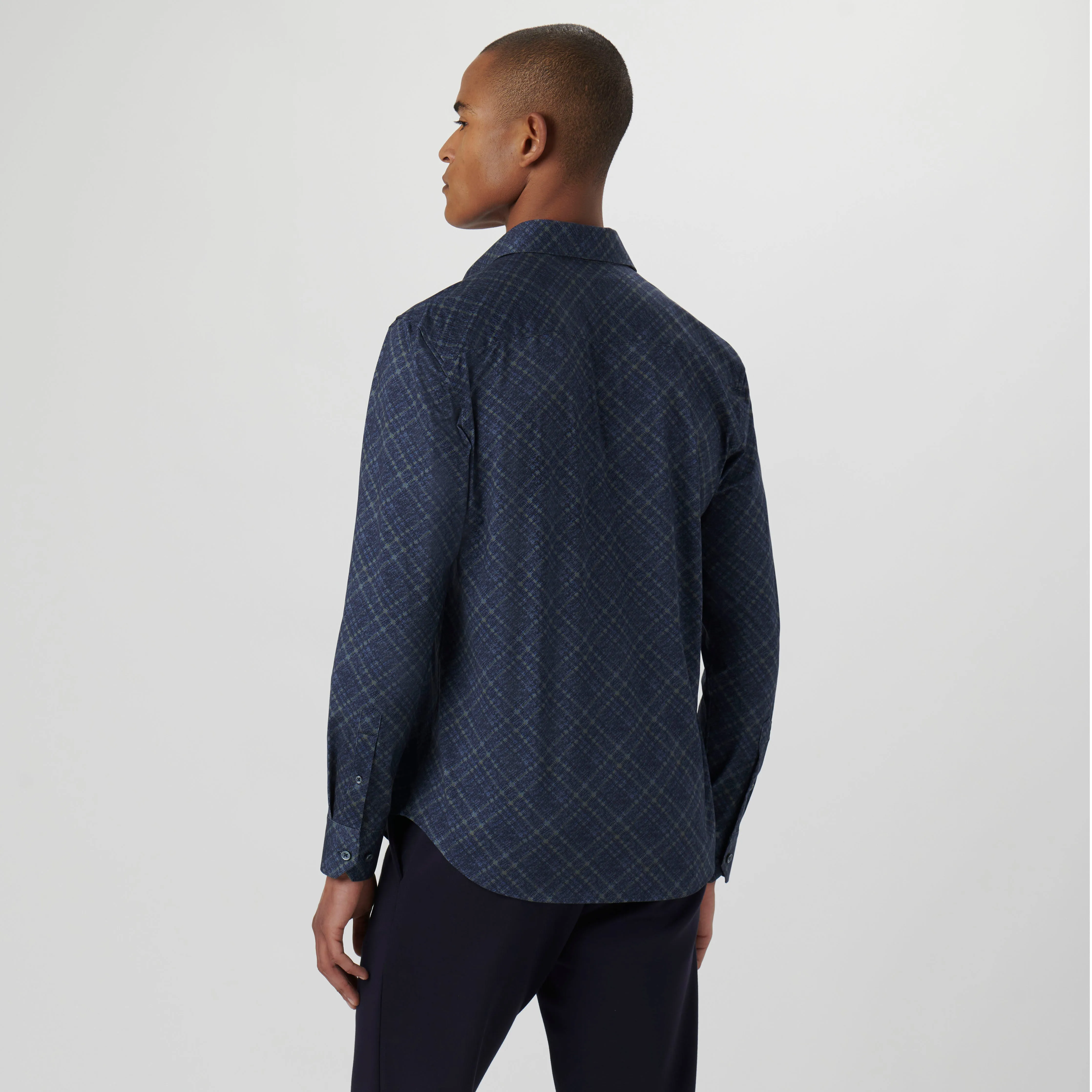 James Diagonal Check OoohCotton Shirt sold by Bugatchi product image thumbnail 4