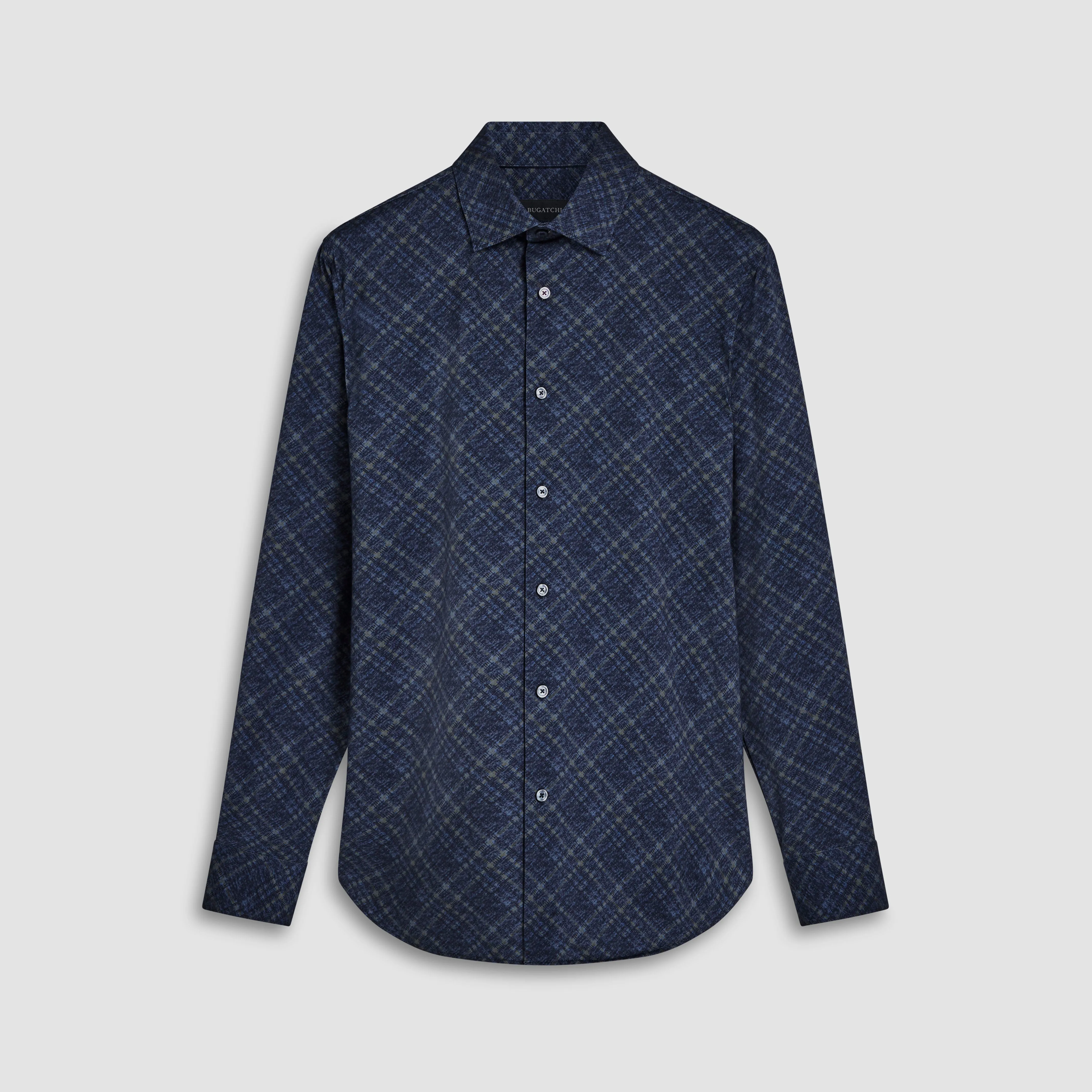 James Diagonal Check OoohCotton Shirt sold by Bugatchi