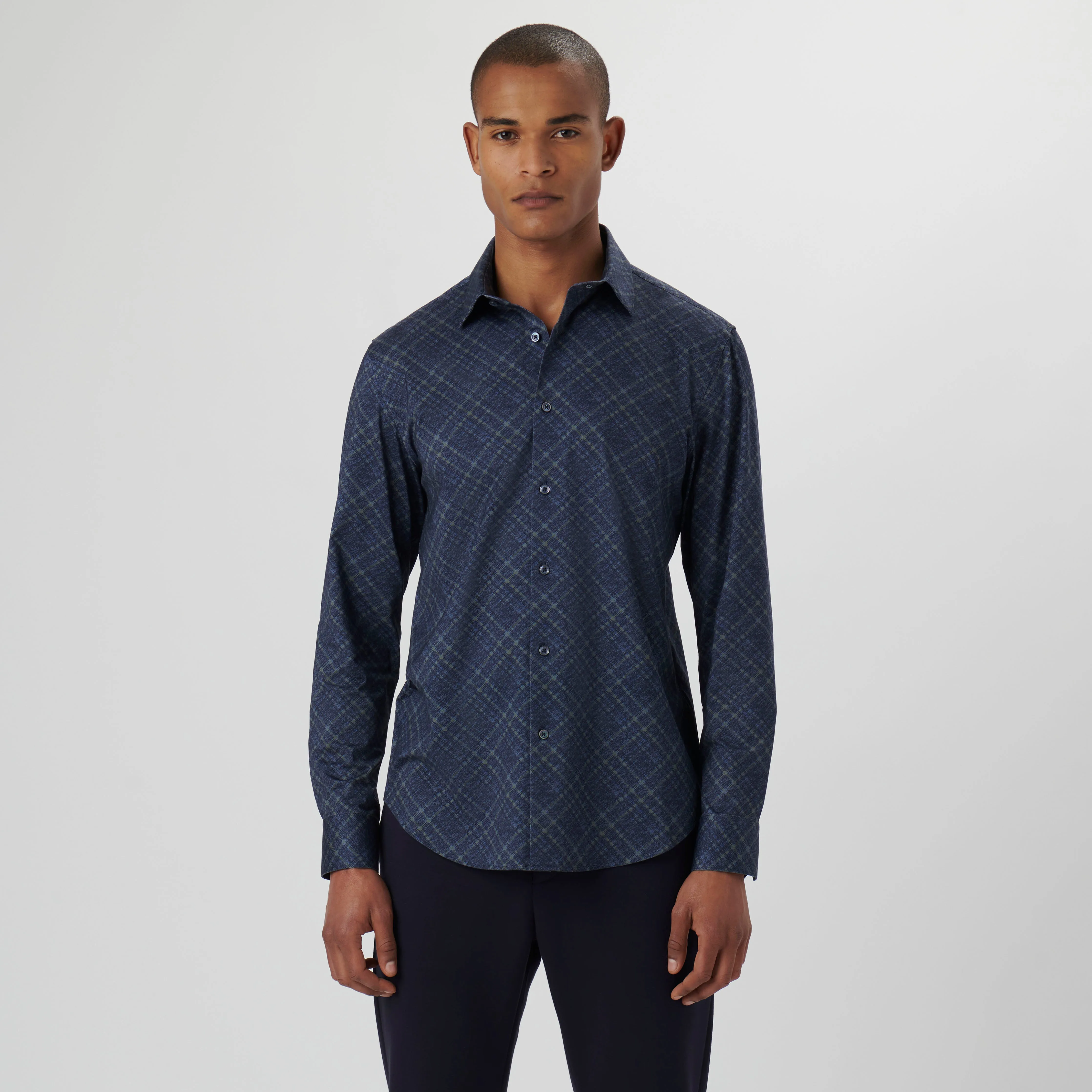 James Diagonal Check OoohCotton Shirt sold by Bugatchi product image thumbnail 2
