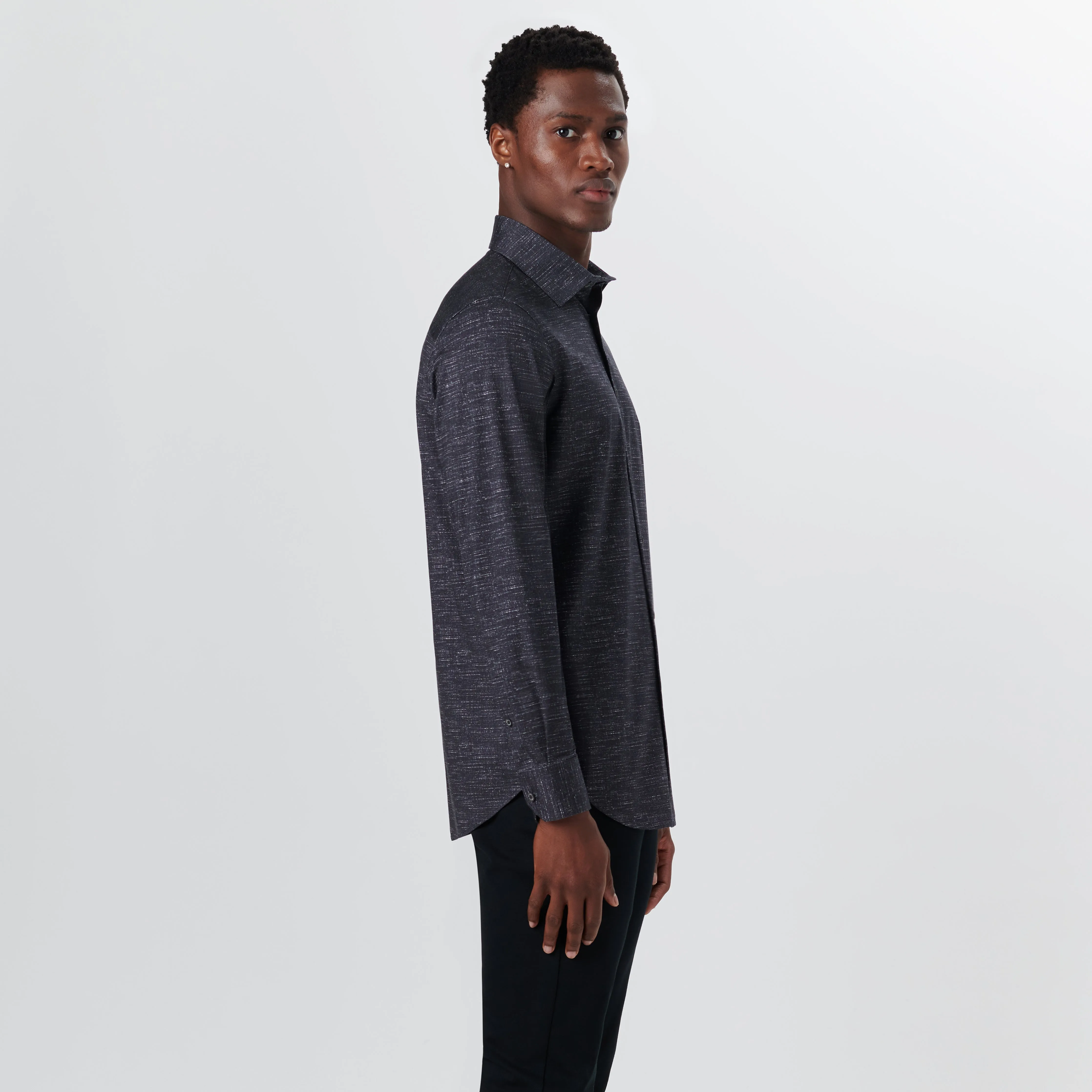 JAMES Chambray Print OoohCotton Shirt sold by Bugatchi product image thumbnail 3