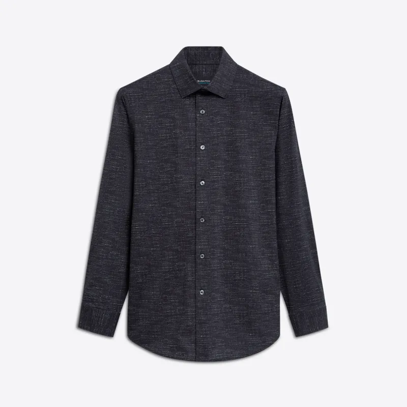 JAMES Chambray Print OoohCotton Shirt sold by Bugatchi